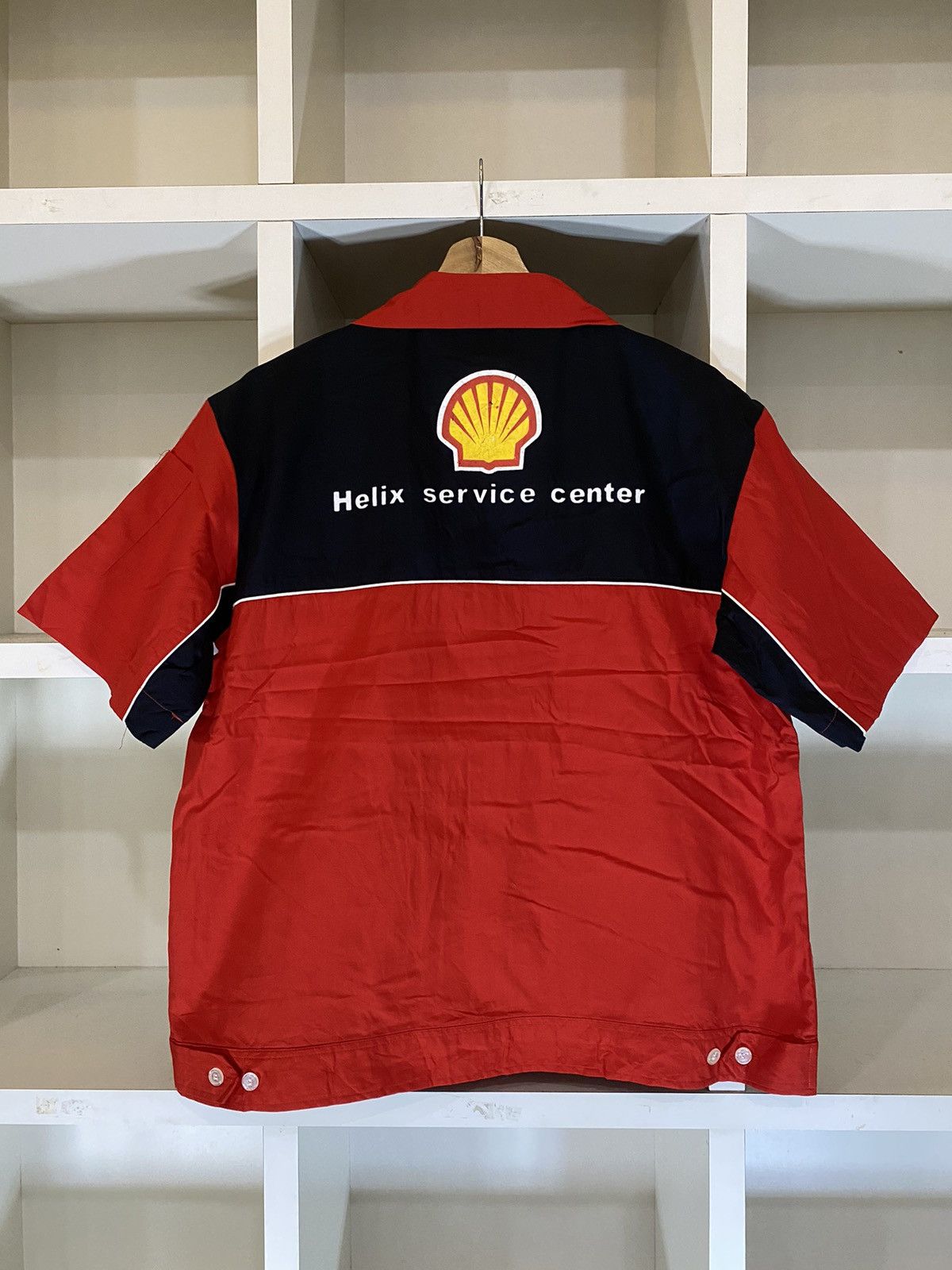 Helix × Vintage Vintage Shell Helix Service Centre Worker Shirt Size US M / EU 48-50 / 2 - 10 Thumbnail