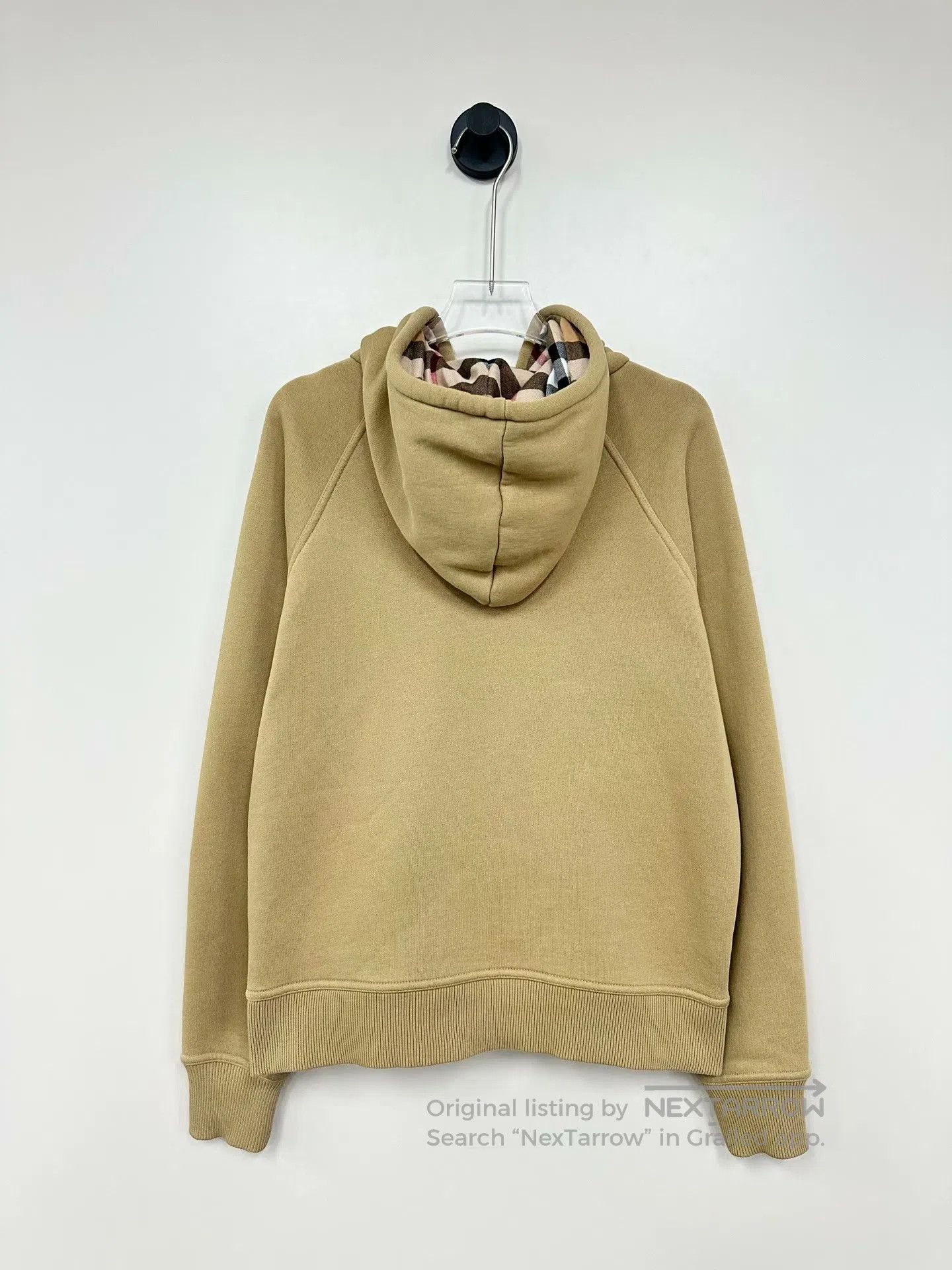 Burberry Burberry Khaki Embroidered Square Logo Zip-up Hoodie| Size US M / EU 48-50 / 2 - 2 Thumbnail