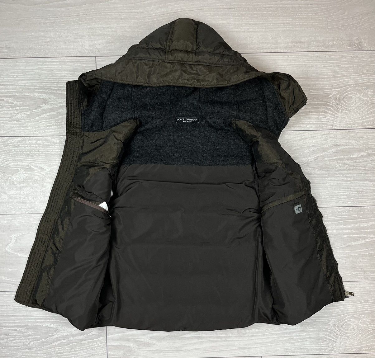 Dolce & Gabbana Dolce&Gabbana Brown Nylon Hooded Puffer Down Vest Jacket Size US M / EU 48-50 / 2 - 11 Thumbnail