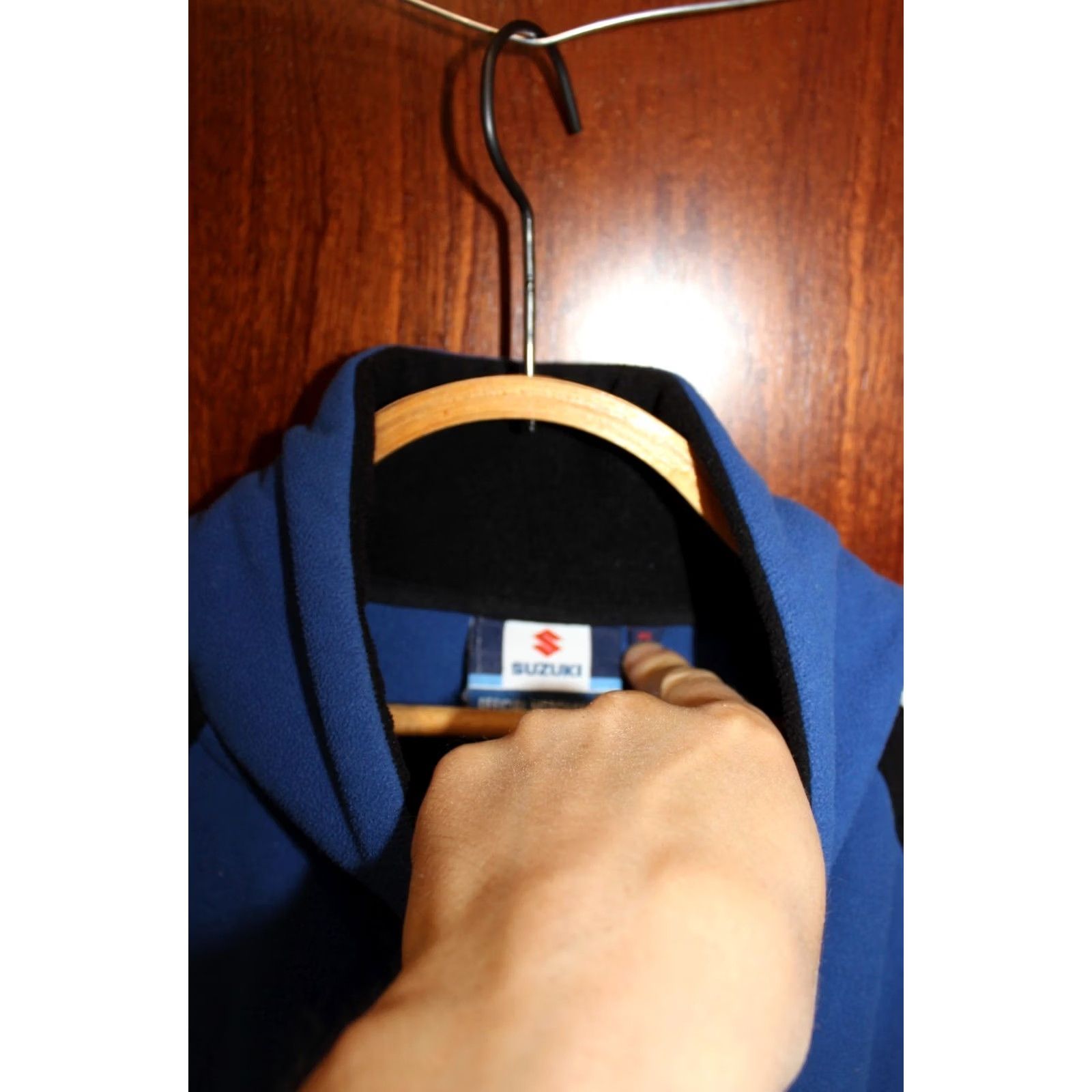 Vintage Vintage Suzuki Team GSX-R Official Fleece Full Zip Jacket Men XL Blue - Motor Sport, 2000s, GSX-R, Team, Fleece, Zip Jacket, Mens Size US XL / EU 56 / 4 - 5 Thumbnail