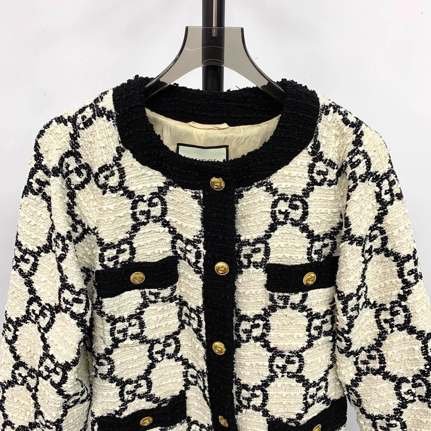 Gucci GUCCI GG Monogram Tweed Long Sleeve Jacket Size XS / US 0-2 / IT 36-38 - 3 Thumbnail