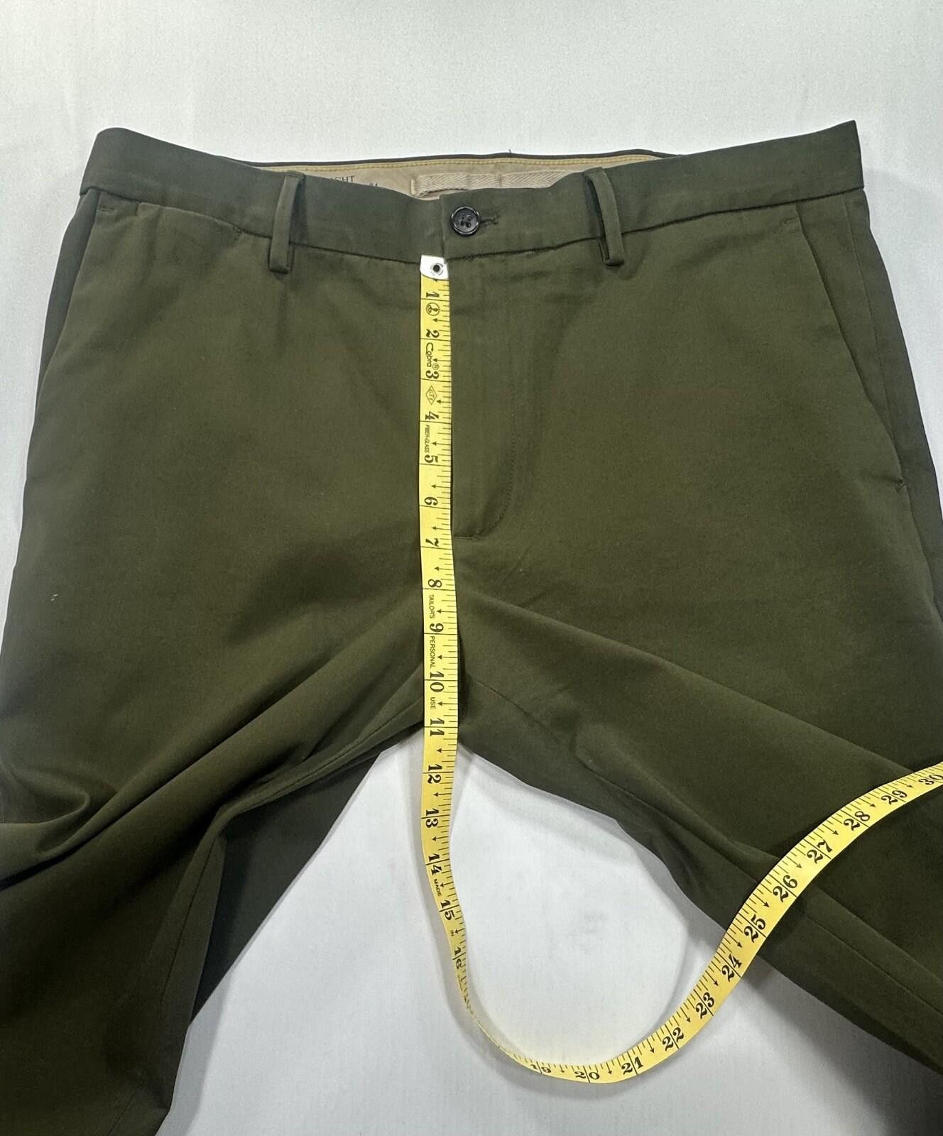 Banana Republic Banana Republic Straight Flat Cotton Chinos Green Mens 34/34 Size US 34 / EU 50 - 4 Thumbnail