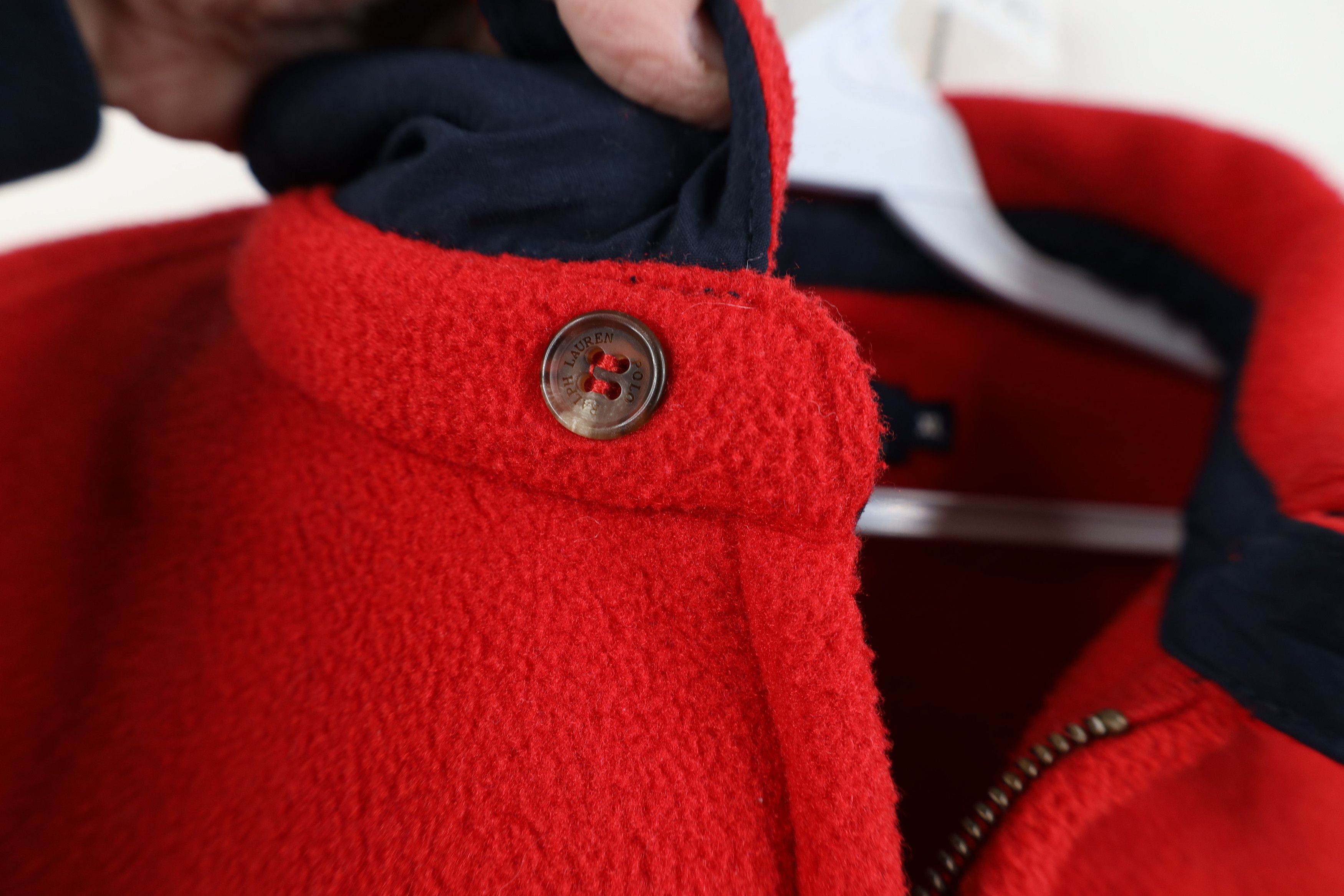 Ralph Lauren Vintage 90s Ralph Lauren Fleece Full Zip Bomber Jacket Red Size US XL / EU 56 / 4 - 9 Thumbnail