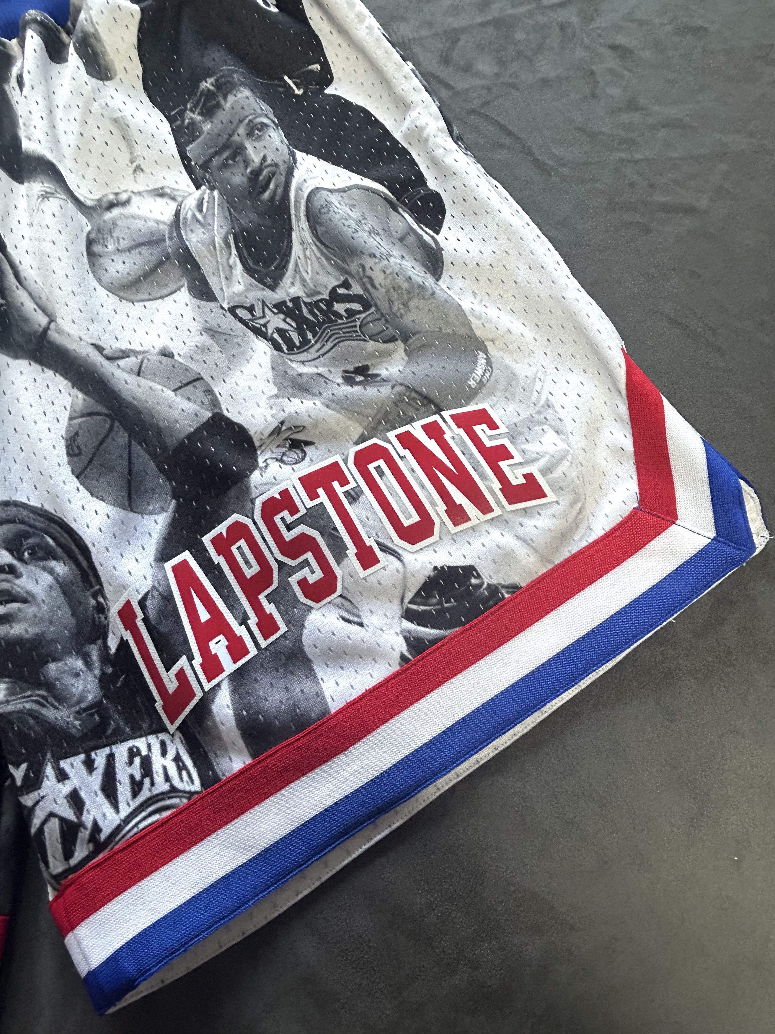 Mitchell & Ness Rare Lapstone Mitchell Ness Icon Collage 76ers Shorts XL Size US 34 / EU 50 - 2 Thumbnail