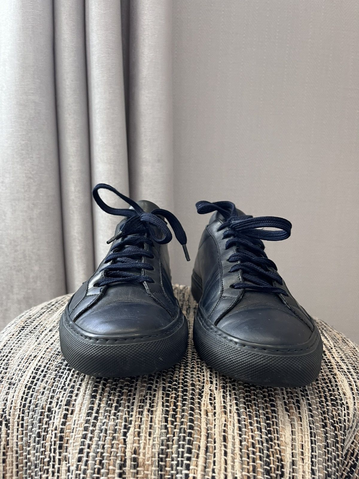 Common Projects × Designer Common Projects Achilles Low Sneakers Navy leather shoes Size US 8 / EU 41 - 3 Thumbnail