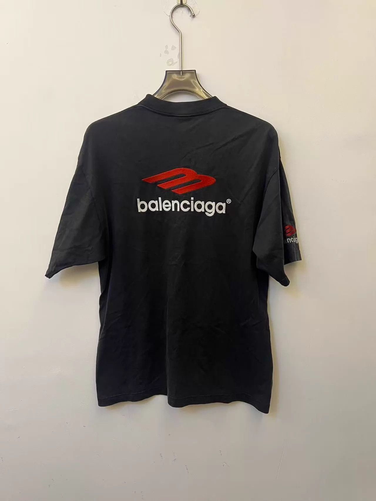 Balenciaga Balenciaga 3B Sports Icon FW23 Logo Oversized T-Shirt Black XS Size XS / US 0-2 / IT 36-38 - 3 Thumbnail