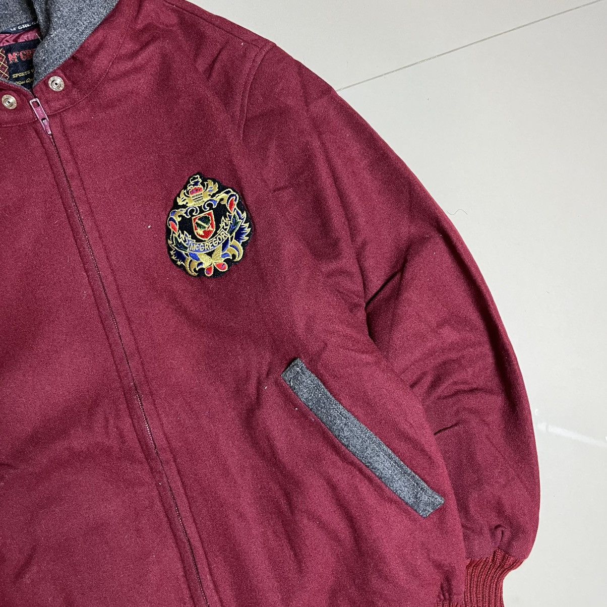 McGregor McGregor Crest Patch Maroon Hooded Jacket Japan Ivy Style Size US L / EU 52-54 / 3 - 3 Thumbnail
