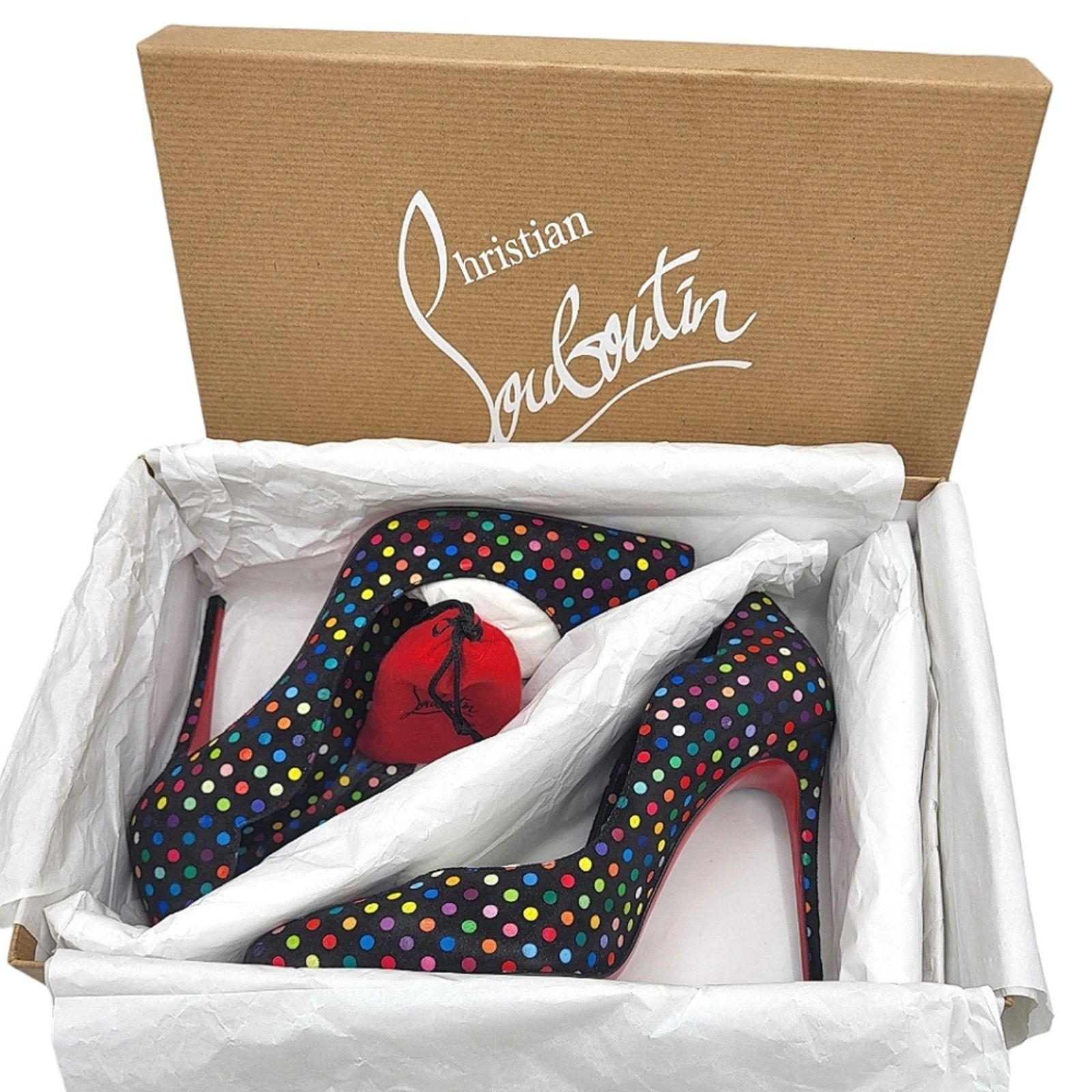 Christian Louboutin Christian Louboutin Hot Chick 100 Polka Dot Pumps Multi 36 Size US 5.5 / IT 35.5 - 2 Thumbnail