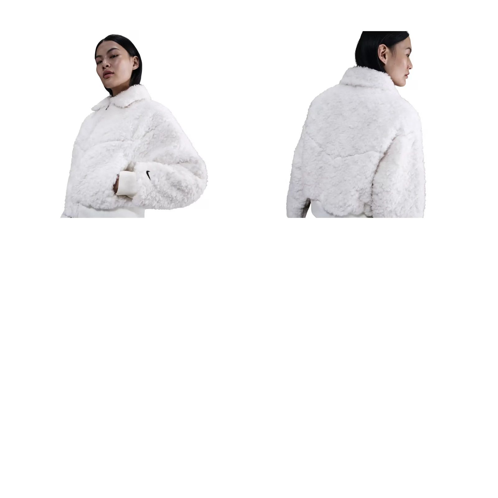 Nike Nike Sportswear Essential Jacket Womens S White Fur Bomber Size S / US 4 / IT 40 - 9 Thumbnail
