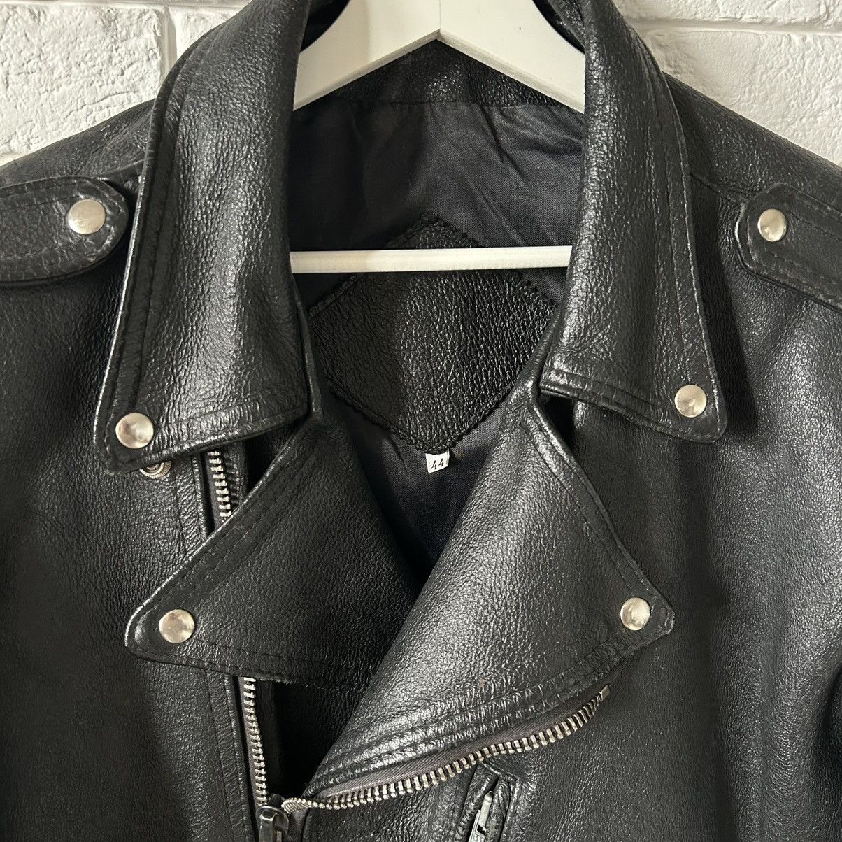 Vintage Vintage Archive Real Leather Biker Jacket 44 Heavy Size US S / EU 44-46 / 1 - 3 Thumbnail