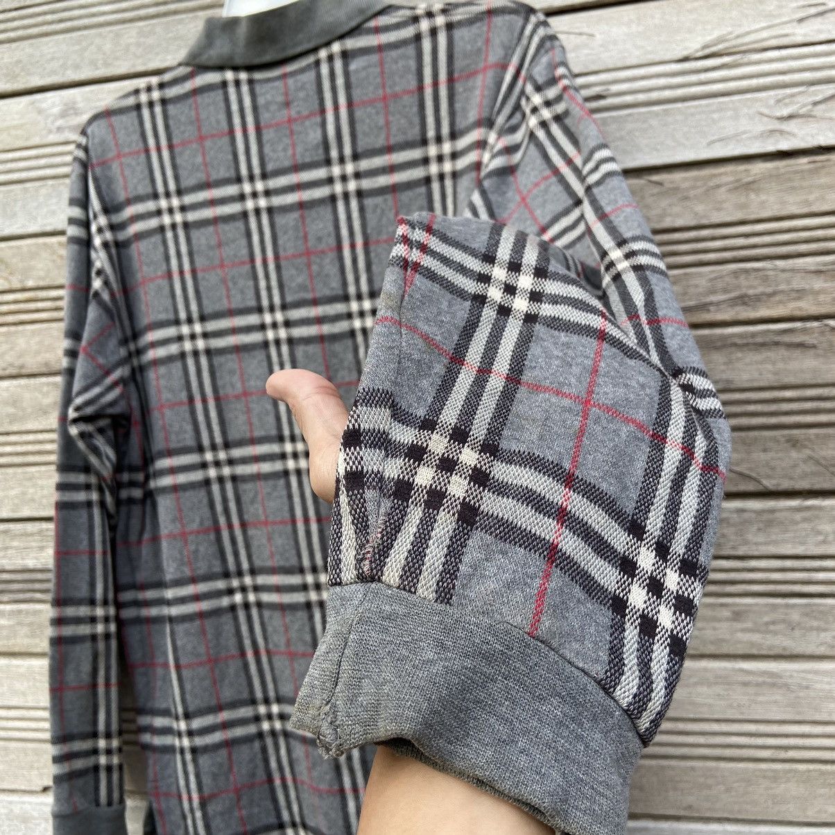 Burberry × Designer × Vintage Vintage Burberrys Checker LongSleeve Polos Shirt Size US M / EU 48-50 / 2 - 7 Thumbnail