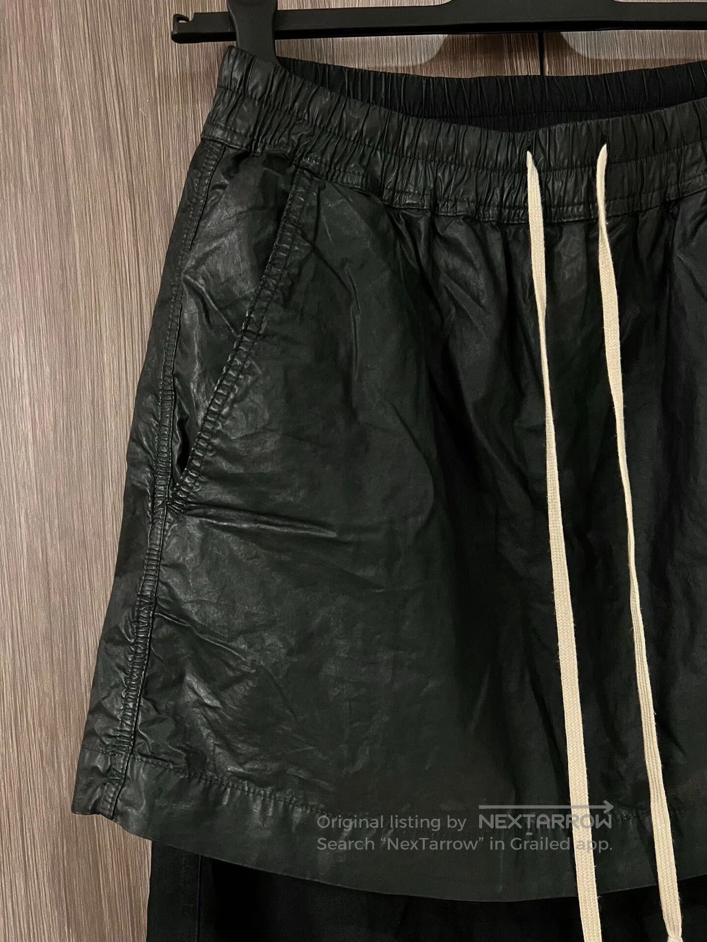 Rick Owens Rick Owens Waxed Layered Shorts. Size US 28 / EU 44 - 4 Thumbnail