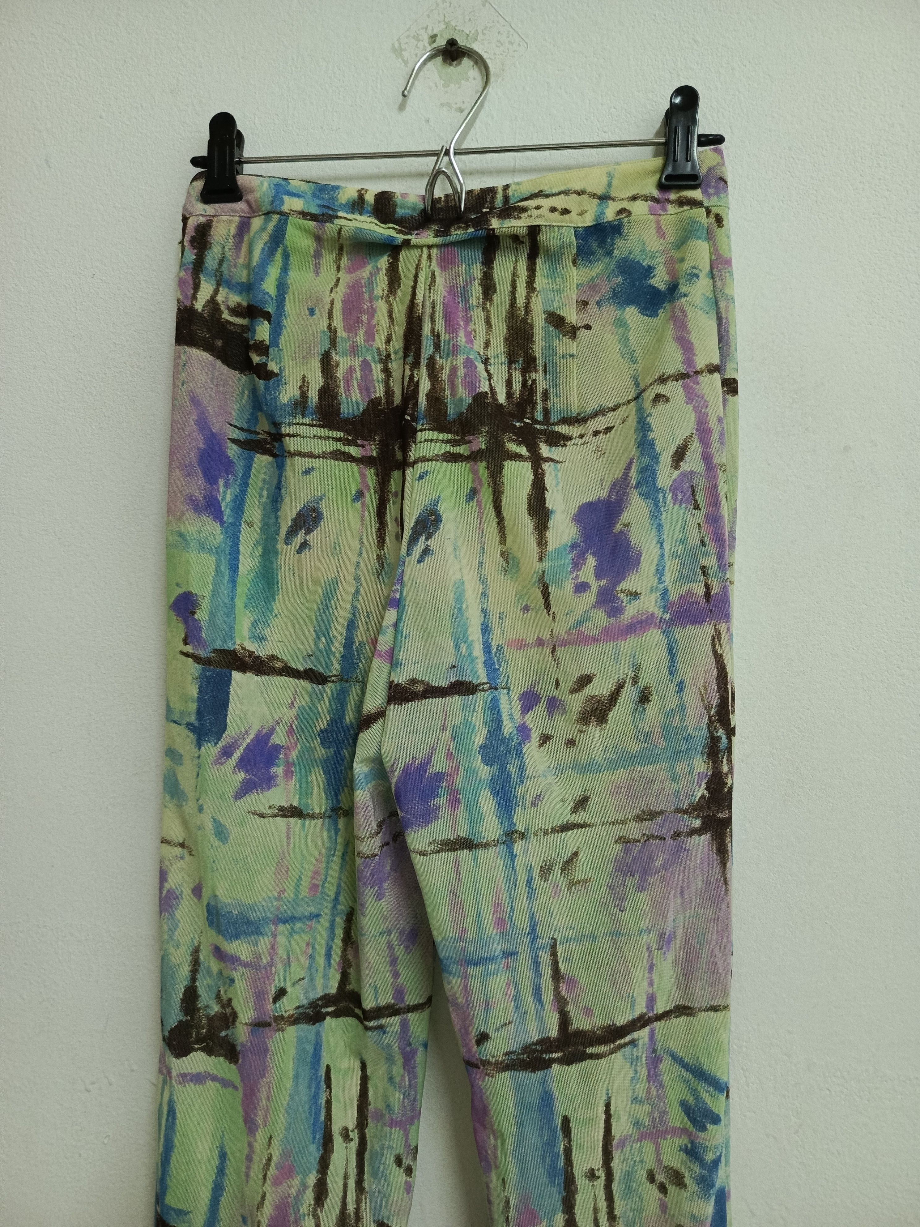 Karl Lagerfeld × Vintage Vintage Karl Lagerfeld Women Abstract Printed Pants Size 26" / US 2 / IT 38 - 9 Thumbnail