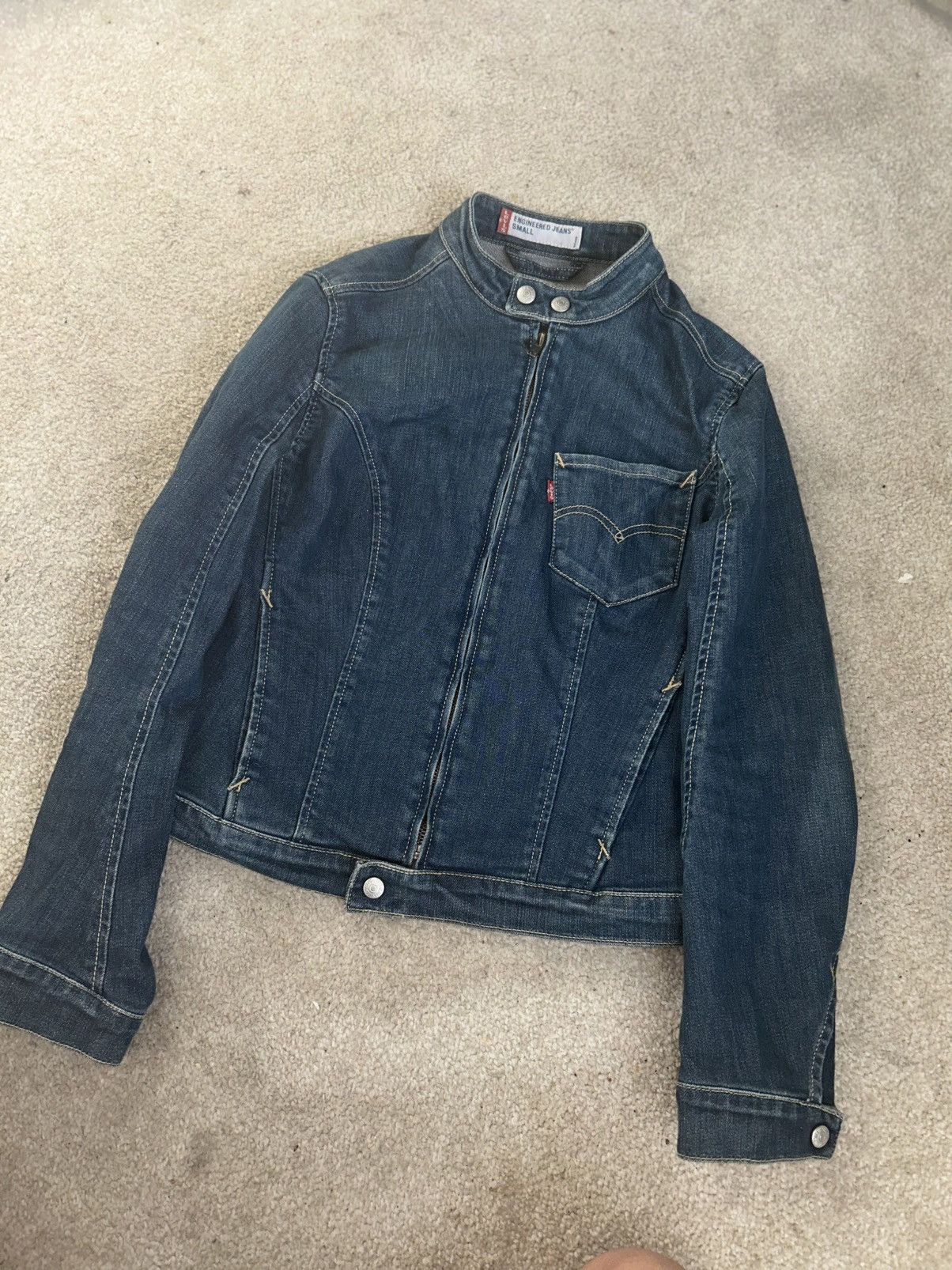 Levi's Levi’s® EMEA Biker Denim Jacket Size S / US 4 / IT 40 - 2 Thumbnail