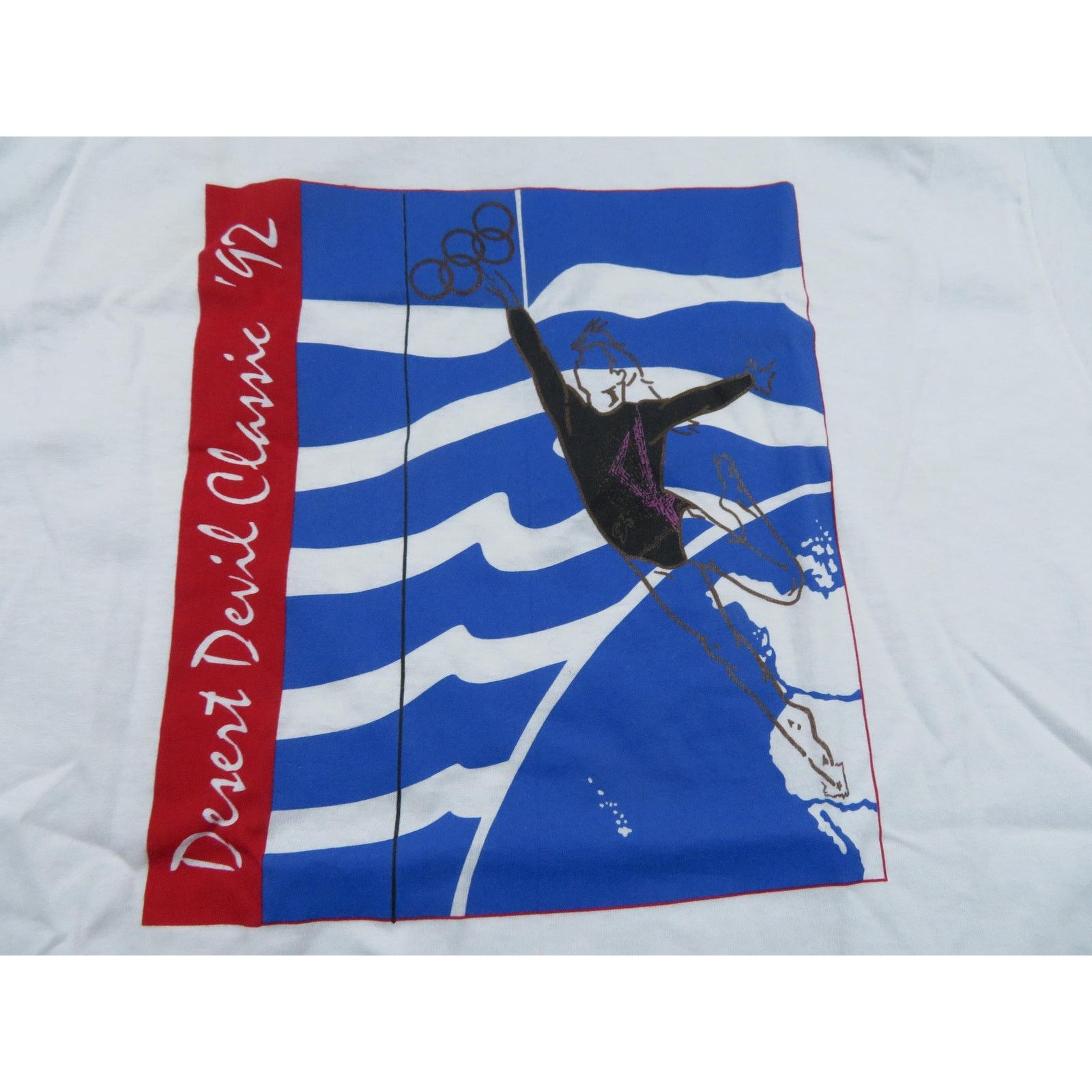 Other Desert Devil Classic Olympics Ring White T-shirt Sz L 1992 Size US L / EU 52-54 / 3 - 2 Thumbnail