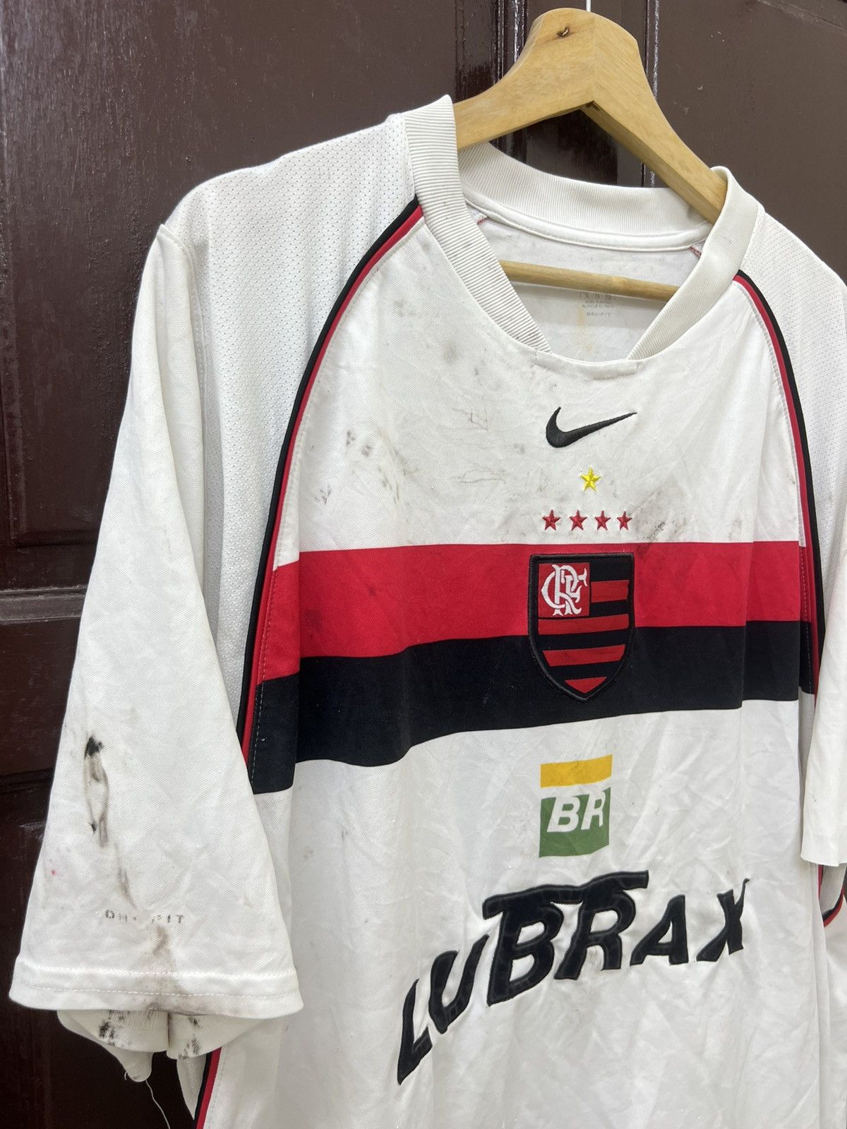 Nike Vintage Thrashed Nike Flamengo 2002 2003 Away Jersey Size US XL / EU 56 / 4 - 2 Thumbnail