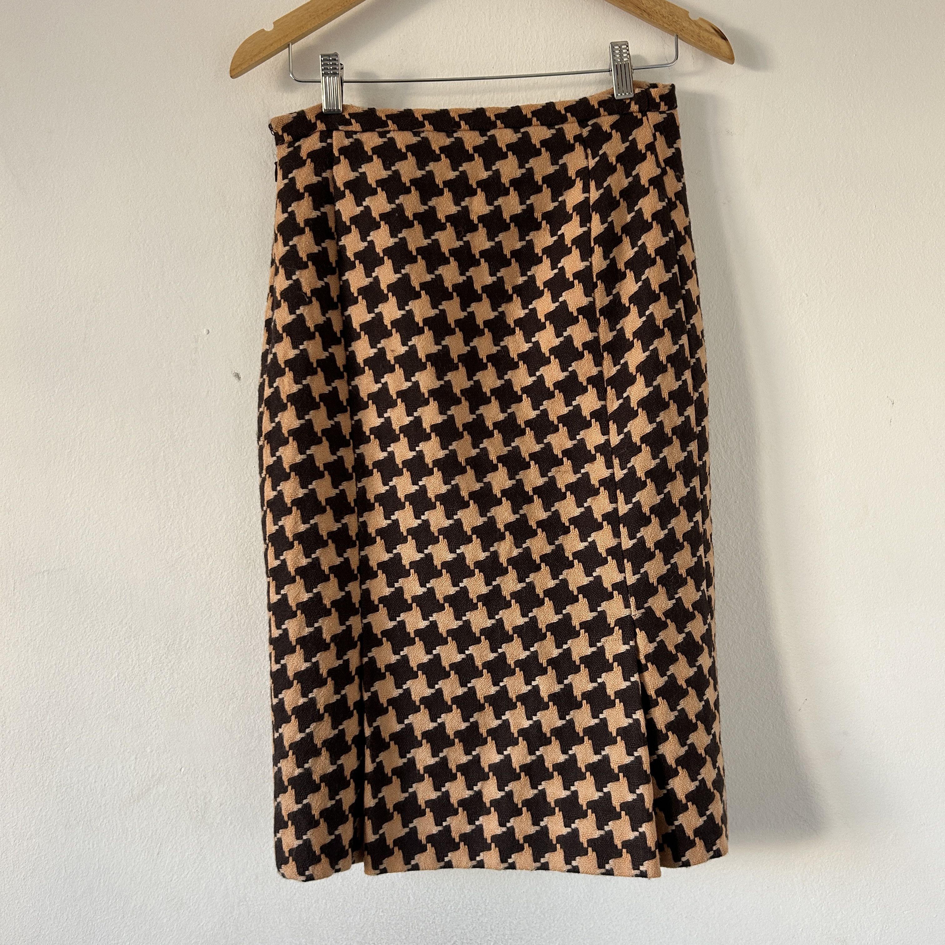Vintage Vintage houndstooth wool pencil skirt Size 27" / US 4 / IT 40 - 8 Thumbnail