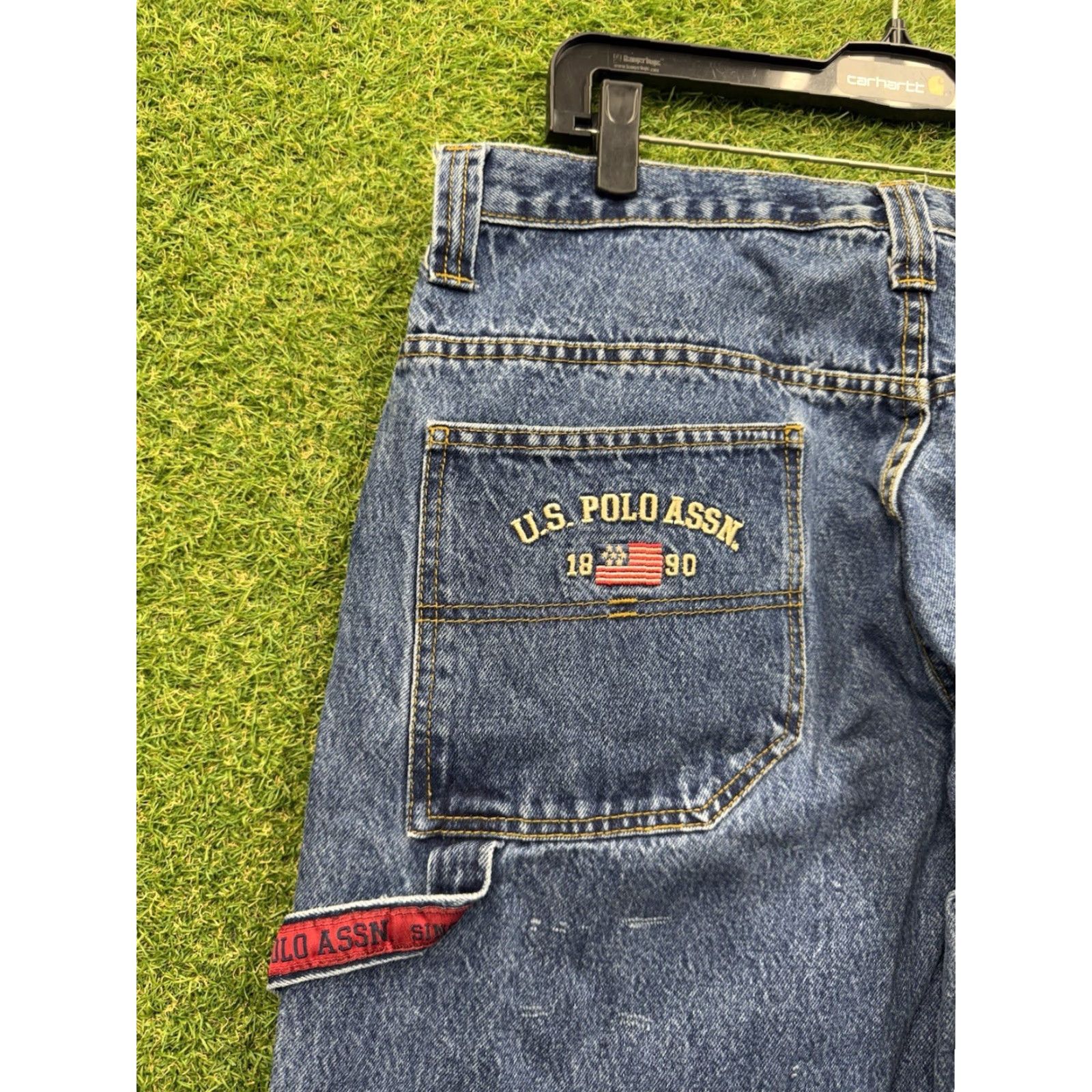 Vintage VINTAGE US Polo Assn Denim Jeans Mens 38x34 Baggy Wide-Leg 2000s Blue 5-Pocket Relaxed Mens Jeans West Size US M / EU 48-50 / 2 - 7 Thumbnail
