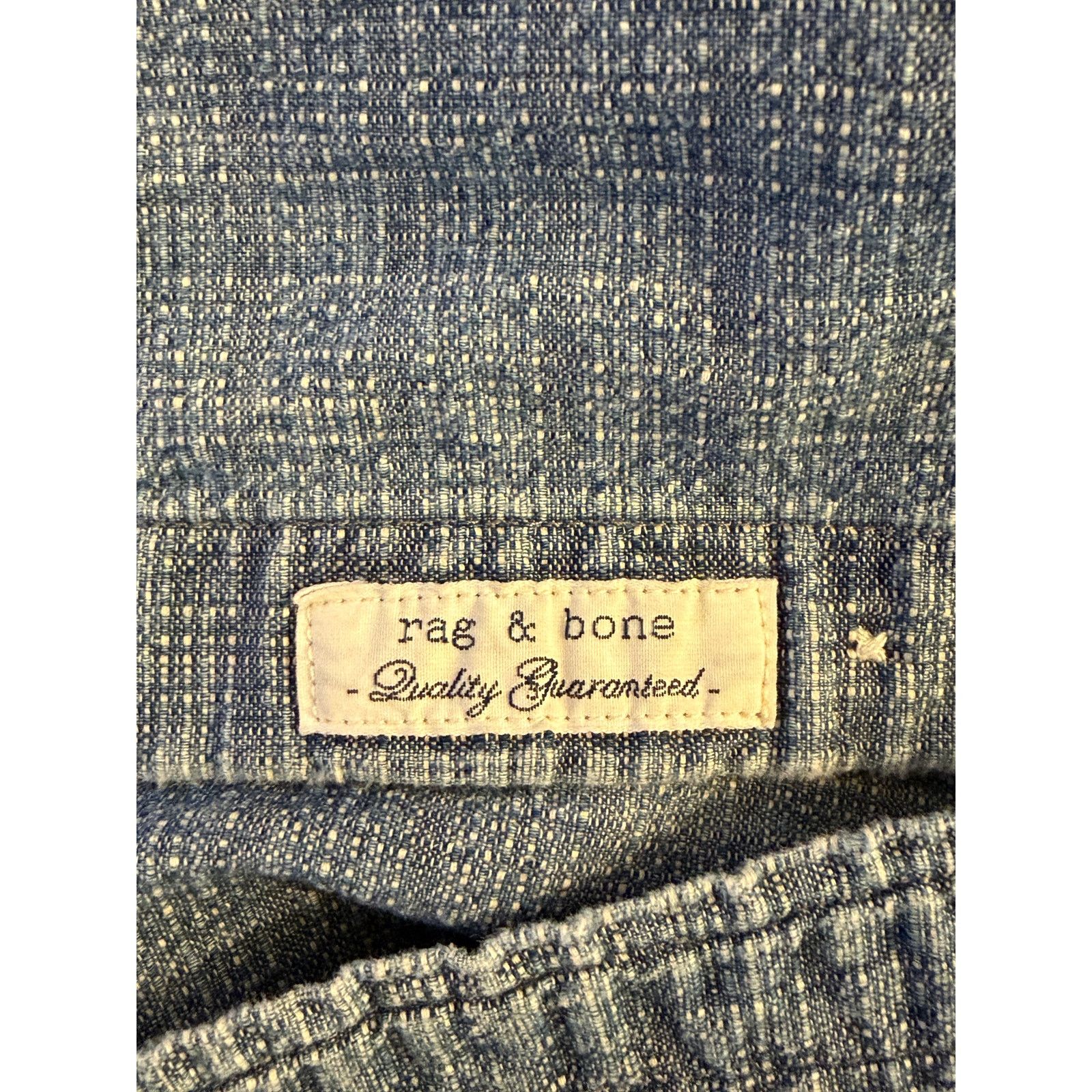 Rag & Bone Rag & Bone Blue Denim Button Down Shirt Size US L / EU 52-54 / 3 - 4 Thumbnail