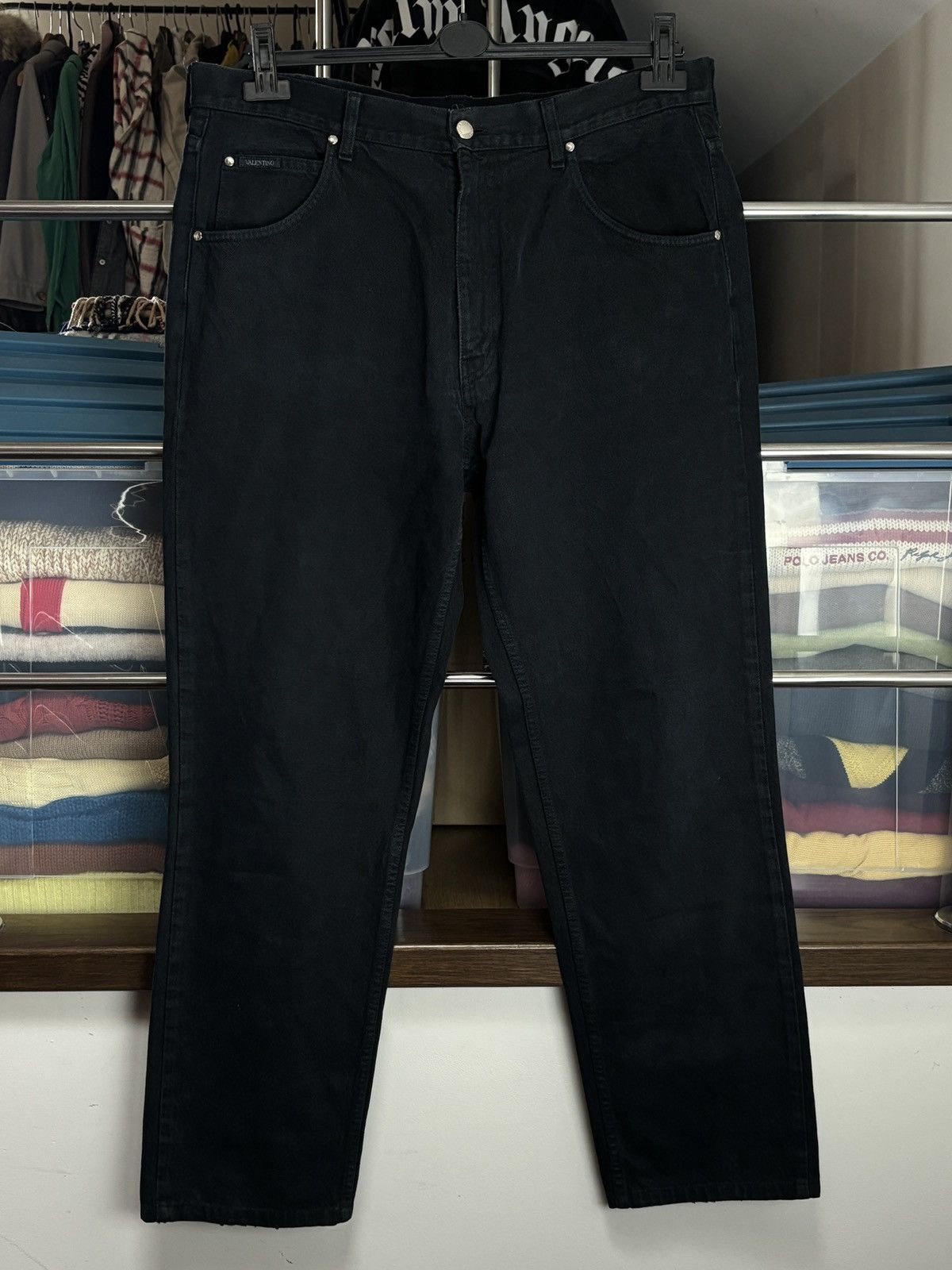 Valentino Valentino Jeans Straight Black Vintage Pants Size US 38 / EU 54 - 1 Thumbnail