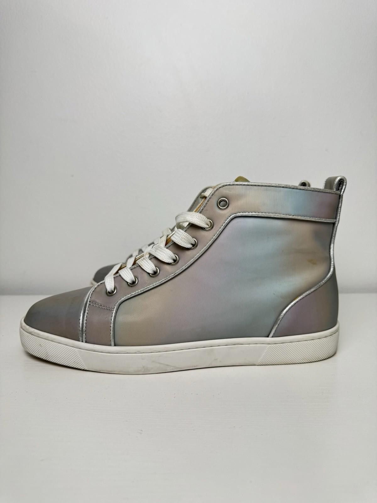 Christian Louboutin Christian Louboutin Louis Orlato Flat Calf Grey SZ 40.5 Size US 7.5 / EU 40-41 - 3 Thumbnail