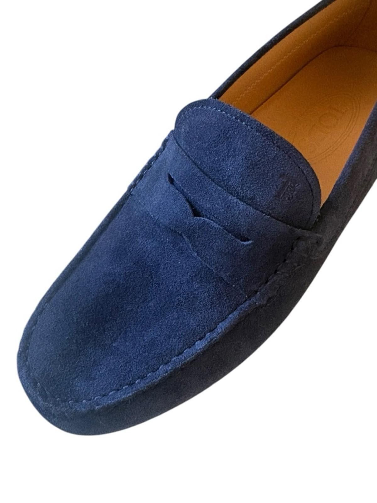 Tod's Tod's Men's Classic Suede Gommino Driving Penny Loafers Blue Size US 8.5 / EU 41-42 - 4 Thumbnail