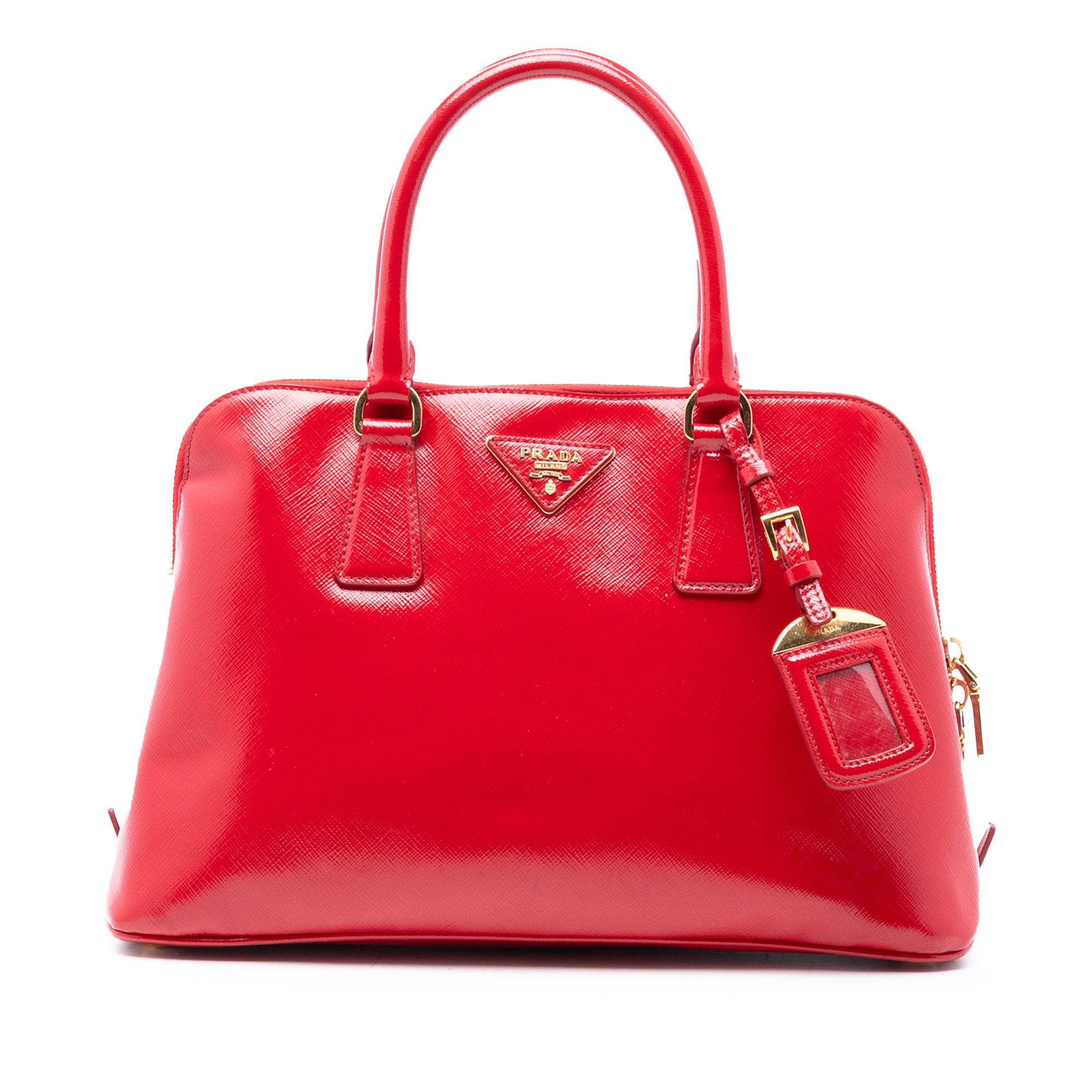 Prada Prada Medium Saffiano Vernice Promenade Satchel Size ONE SIZE - 1 Thumbnail