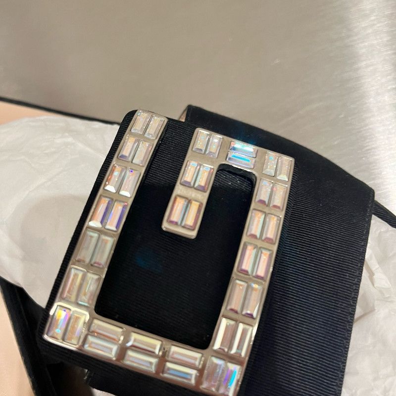Gucci Gucci Crystal GG Logo Black Slide Sandals - Size US 5 / EU 37 - 5 Thumbnail