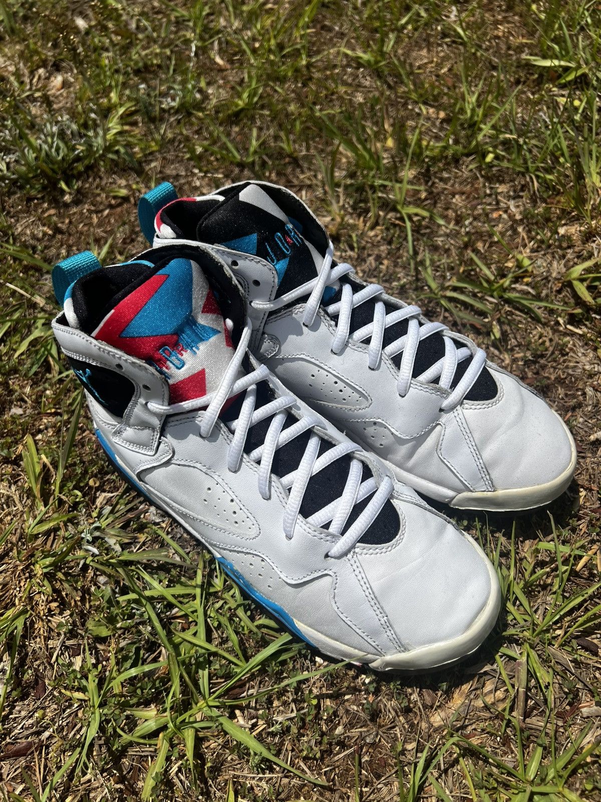 Jordan Brand CLEAN Air Jordan 7 size 6 VII Orion Blue 2011 shoes Size US 6 / EU 39 - 4 Thumbnail