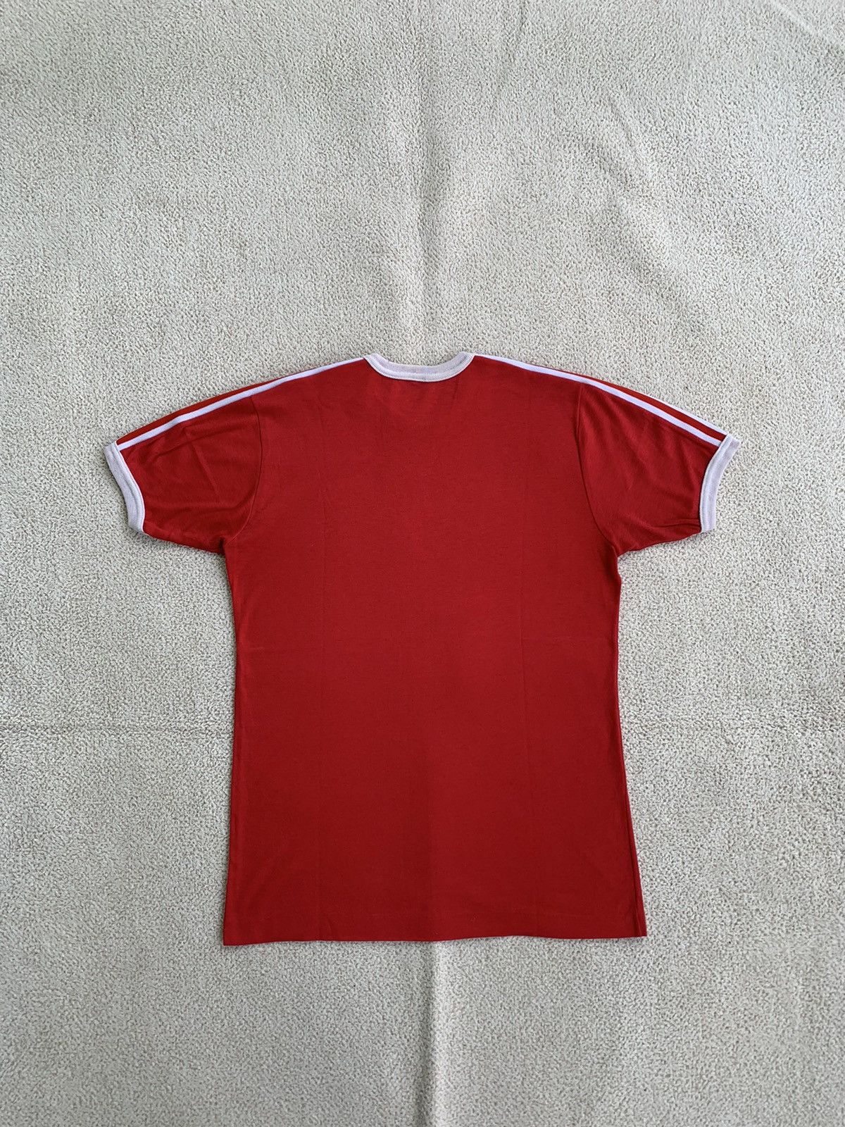 Adidas × Vintage Vintage 80s Adidas Streetwear Red Tee Size US L / EU 52-54 / 3 - 2 Thumbnail