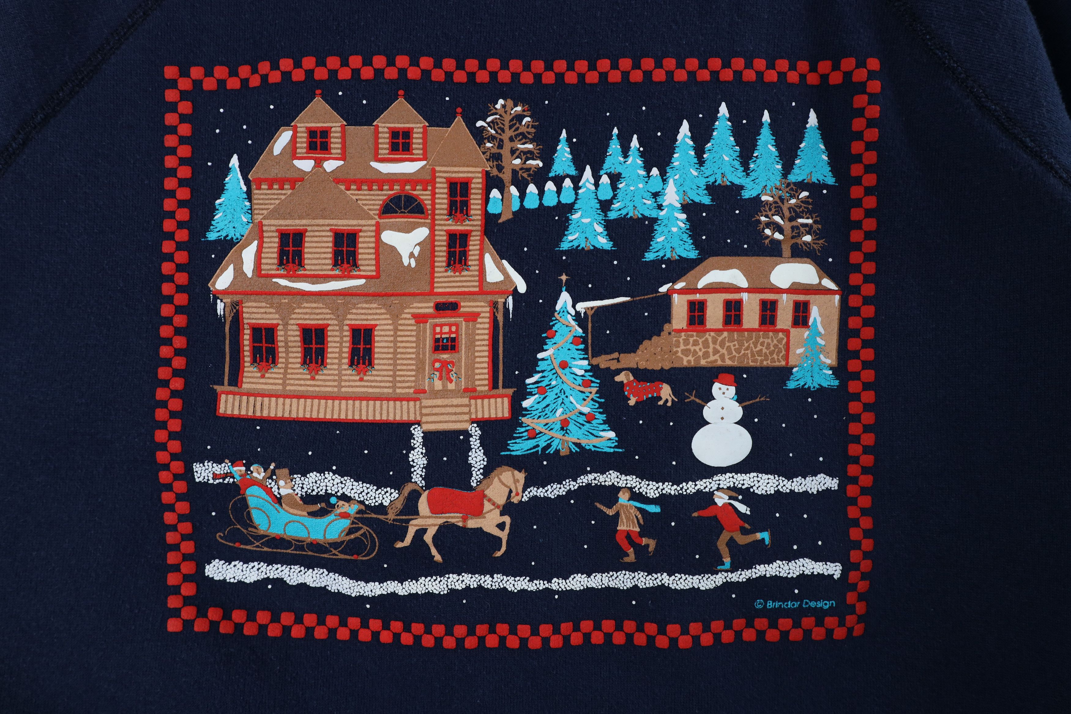 Vintage Vintage 90s Streetwear Christmas Collared Sweatshirt USA Size L / US 10 / IT 46 - 4 Thumbnail