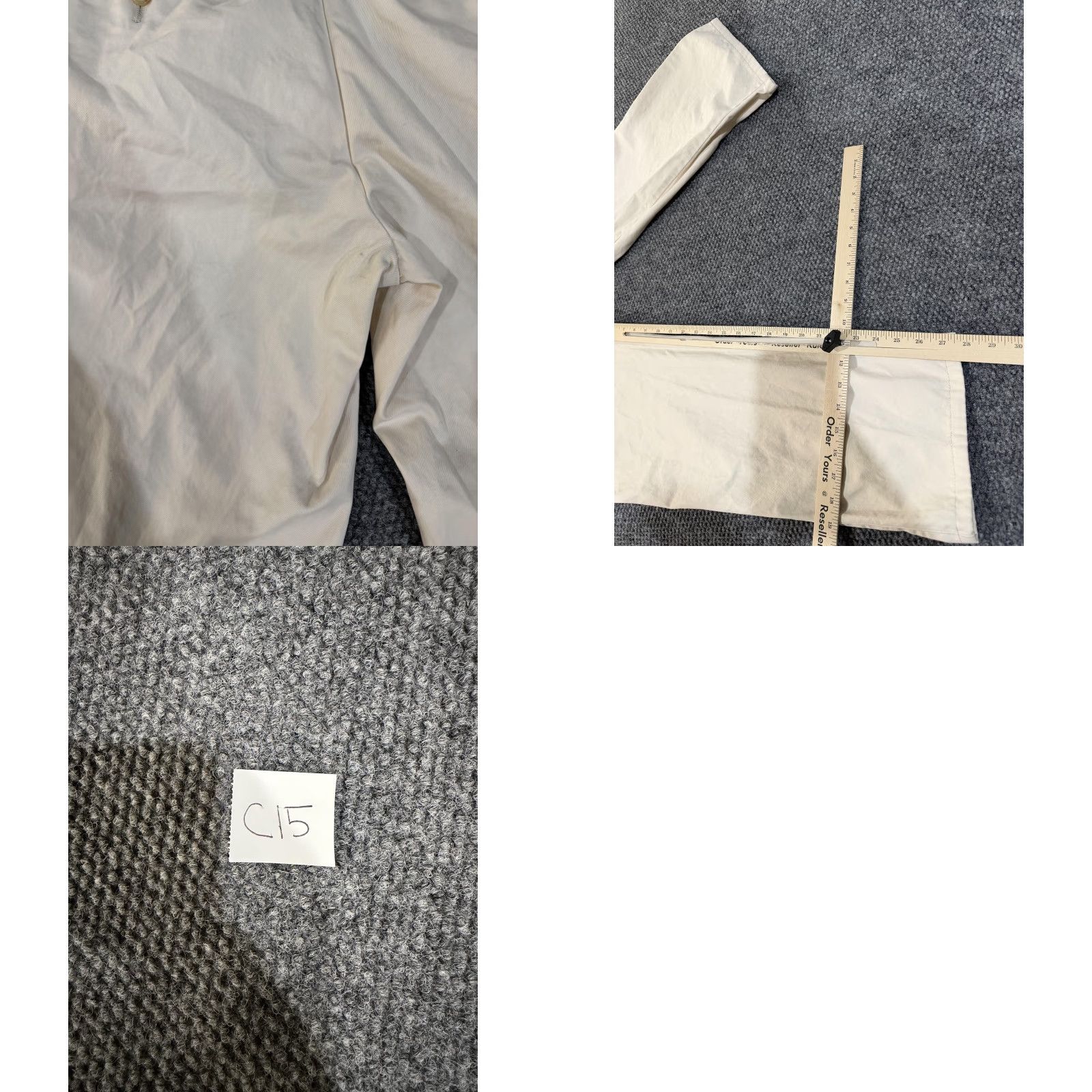 Peter Millar Pants Mens 33x30 White Classic Fit Chino Cotton Canvas Straight Leg Casual