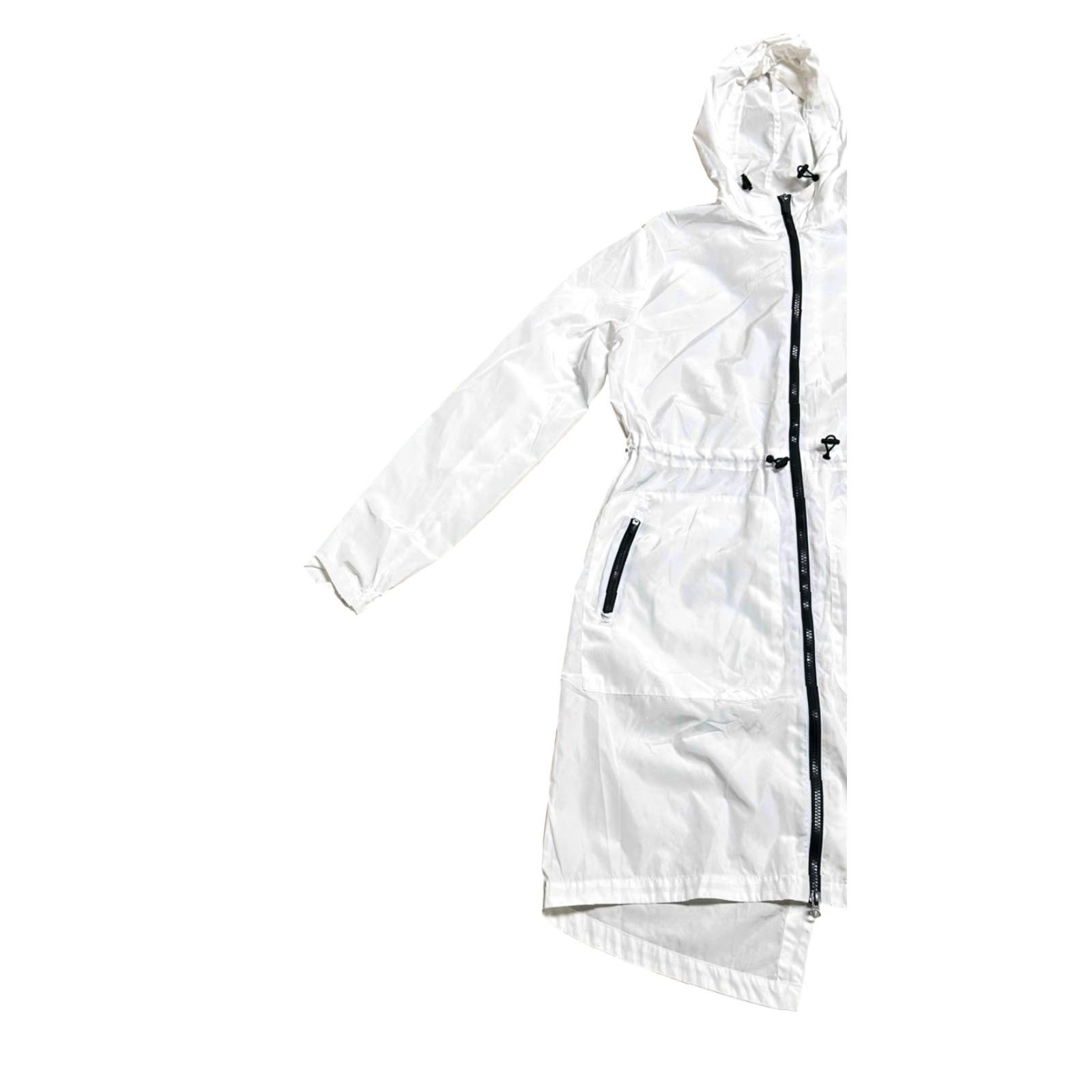 Fila FILA White Water Resistant Trench Coat Woman M Zip Long Casual Workwear Travel Sports Outdoor Shell Polyester Size M / US 6-8 / IT 42-44 - 3 Thumbnail
