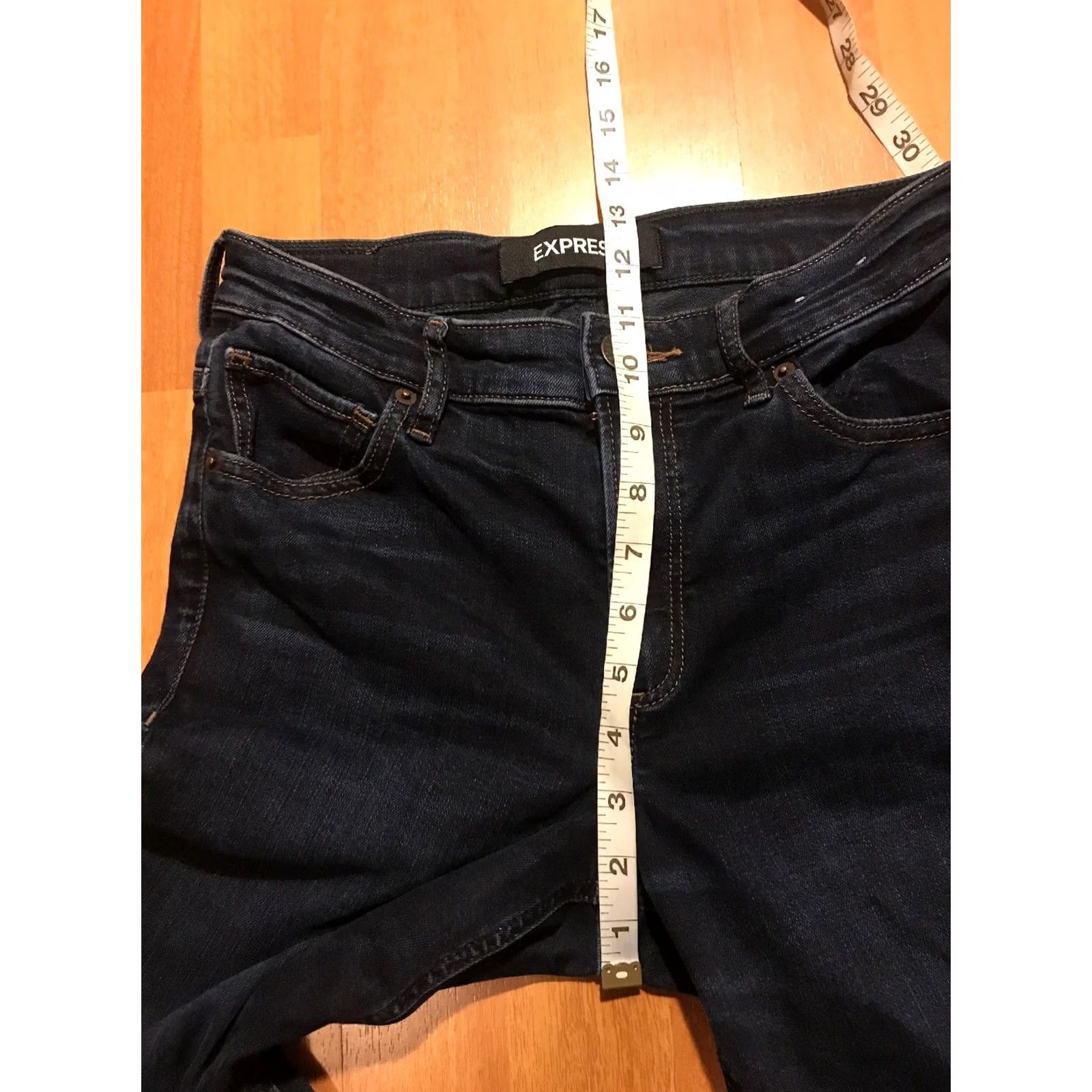 Express Express Women’s Jegging Jeans Blue Size 2 Regular Stretchy Material High Rise Repreve Size 26" / US 2 / IT 38 - 4 Thumbnail