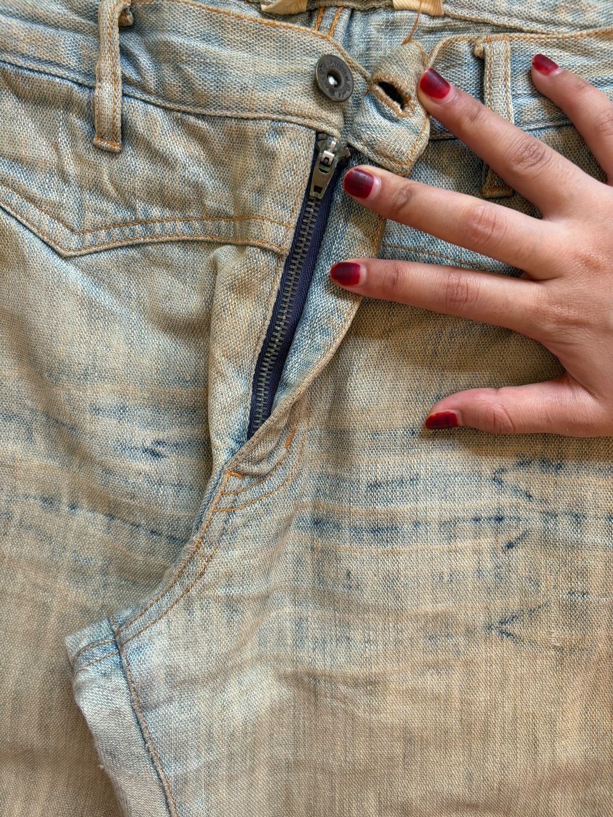 If Six Was Nine Vintage Japanese Brand Rusty Mud Wash Distressed Flare Jeans Size US 30 / EU 46 - 3 Thumbnail