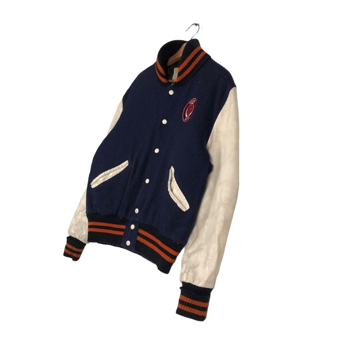 Toyo Enterprises 🔥VINTAGE LEATHER VARSITY JACKET DELONG USA CHICAGO BEARS Size US M / EU 48-50 / 2 - 4 Thumbnail