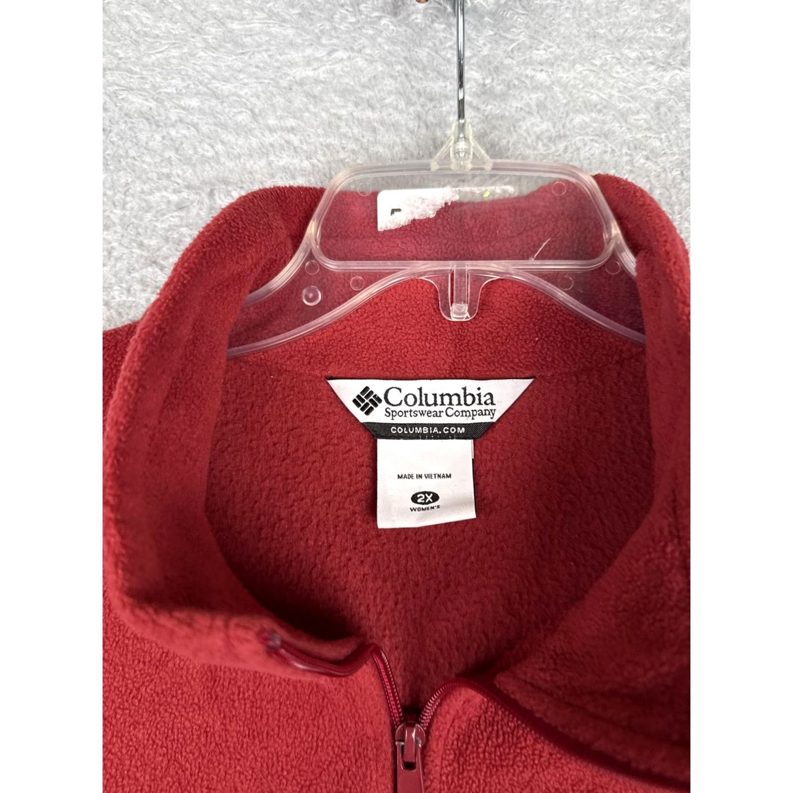 Vintage Columbia Jacket Womens 2X Red Fleece Full Zip Pockets Outdoor Hiking Warm Size XXL / US 16-18 / IT 52-54 - 7 Thumbnail