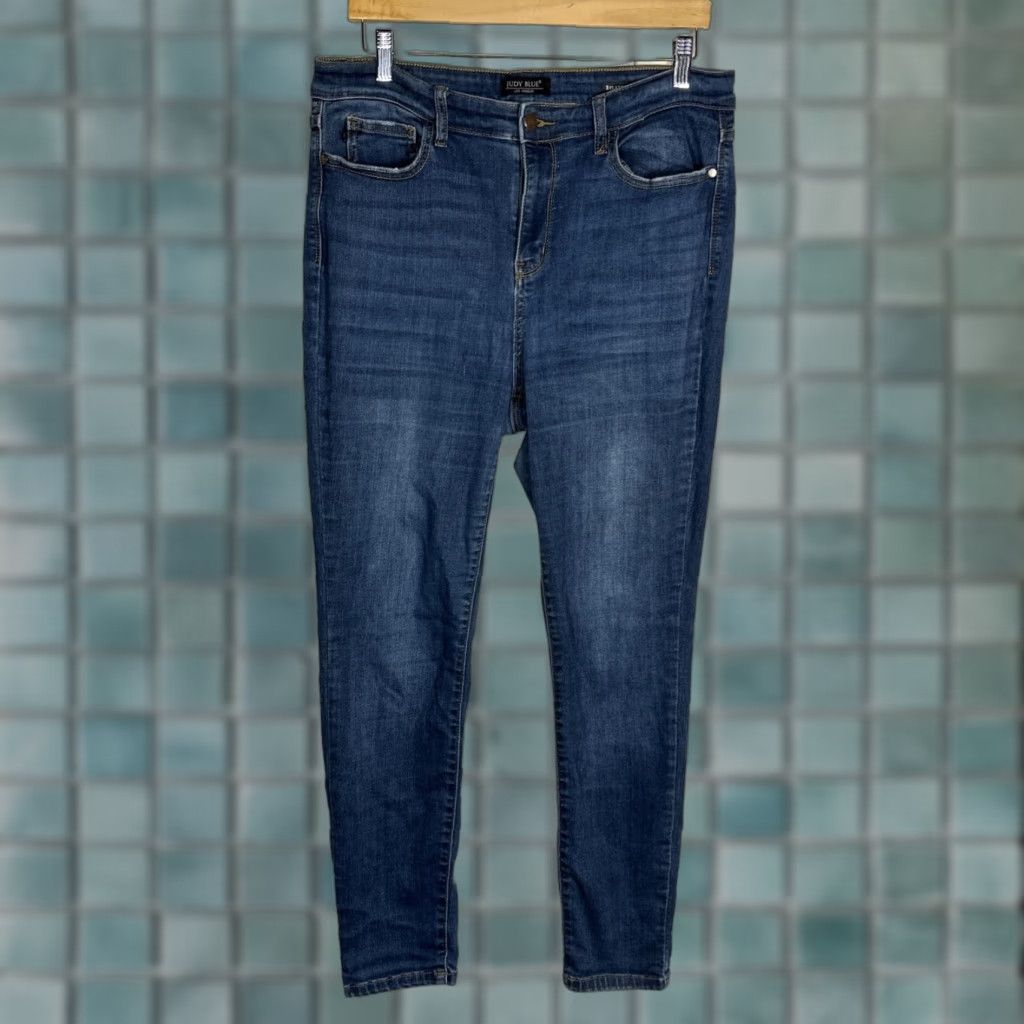Denime Judy Blue Jeans Womens Relaxed Fit Denim Stretch Casual 15/32 29 Inseam Blue City Preppy Pockets Womens Jeans JB82325DK Size 36" / US 14 / IT 50 - 1 Thumbnail
