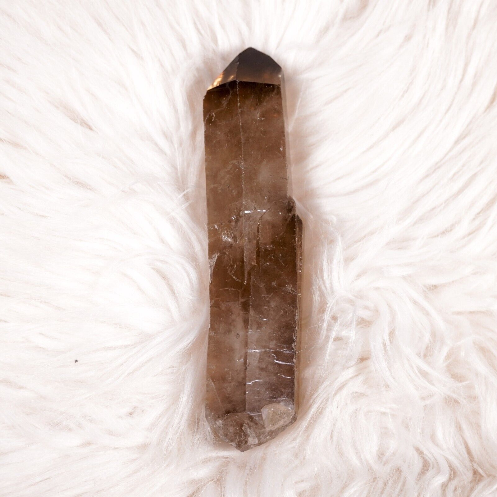 Other Large Smokey Quartz Crystal Point 4.5" Healing Gemstone Wand Size ONE SIZE - 4 Thumbnail