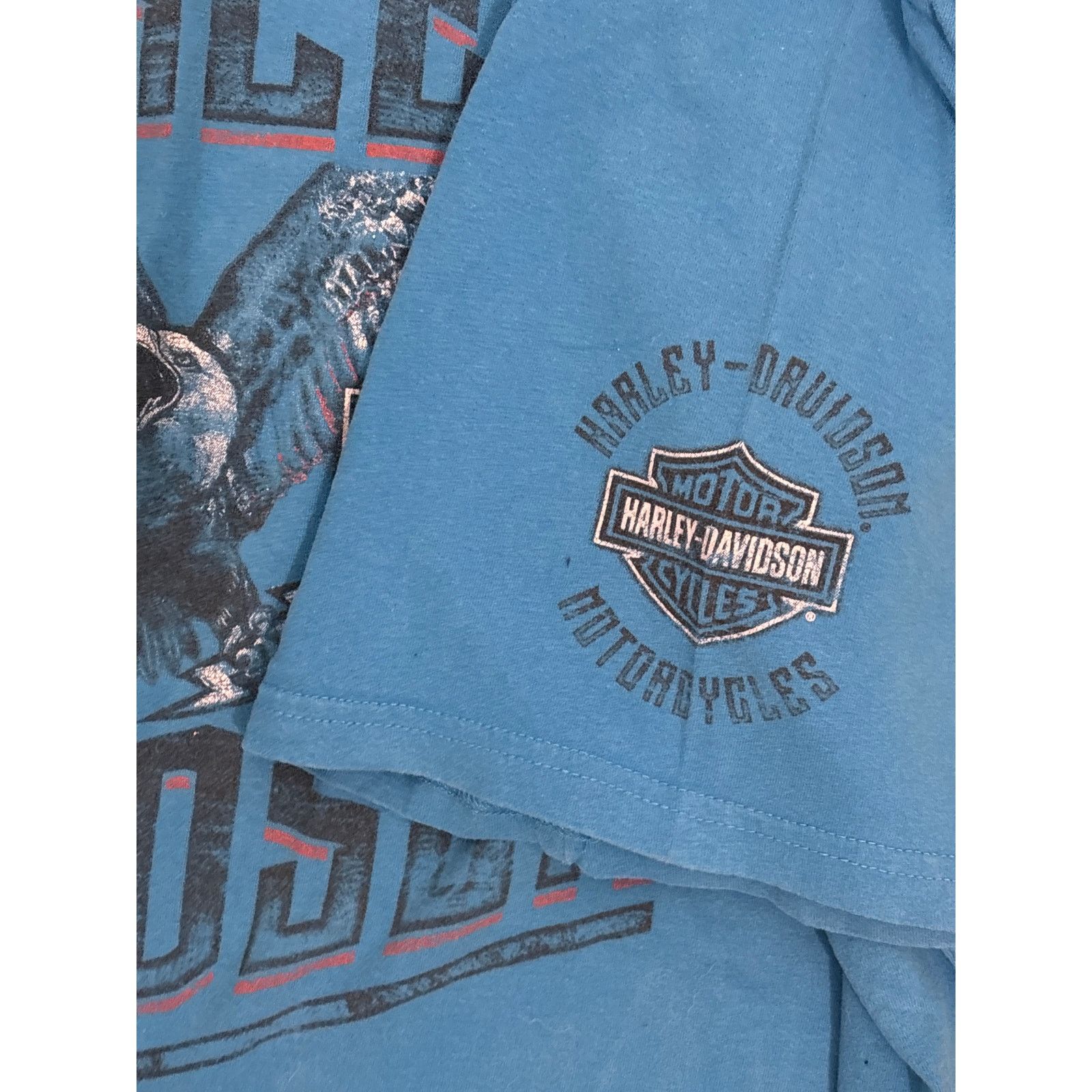 Harley Davidson Harley Davidson Motorcycles Eagle crest biker 2XL blue shirt Size US XXL / EU 58 / 5 - 5 Thumbnail