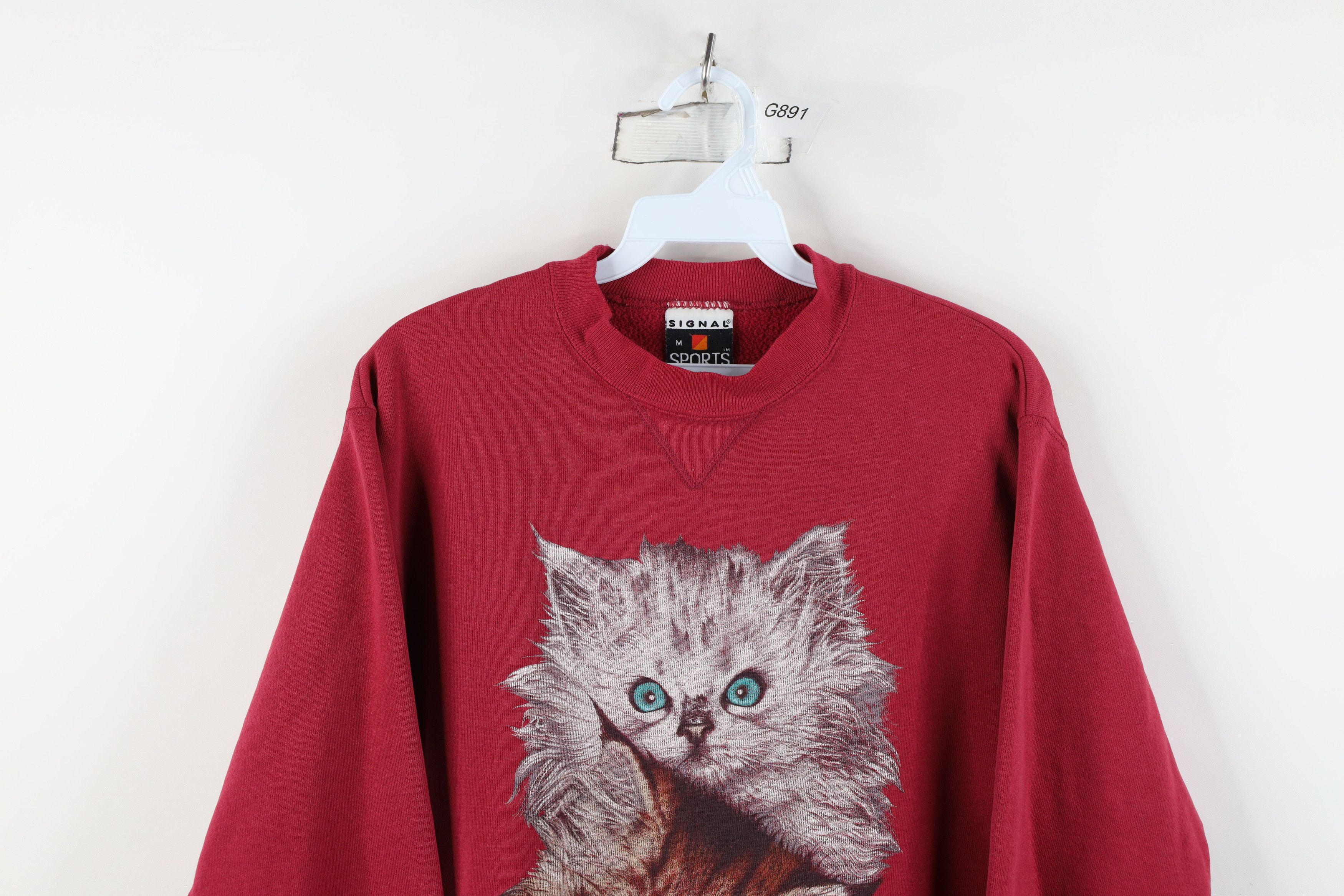 Vintage Vintage 90s Streetwear Cat Kitten Crewneck Sweatshirt USA Size M / US 6-8 / IT 42-44 - 2 Thumbnail