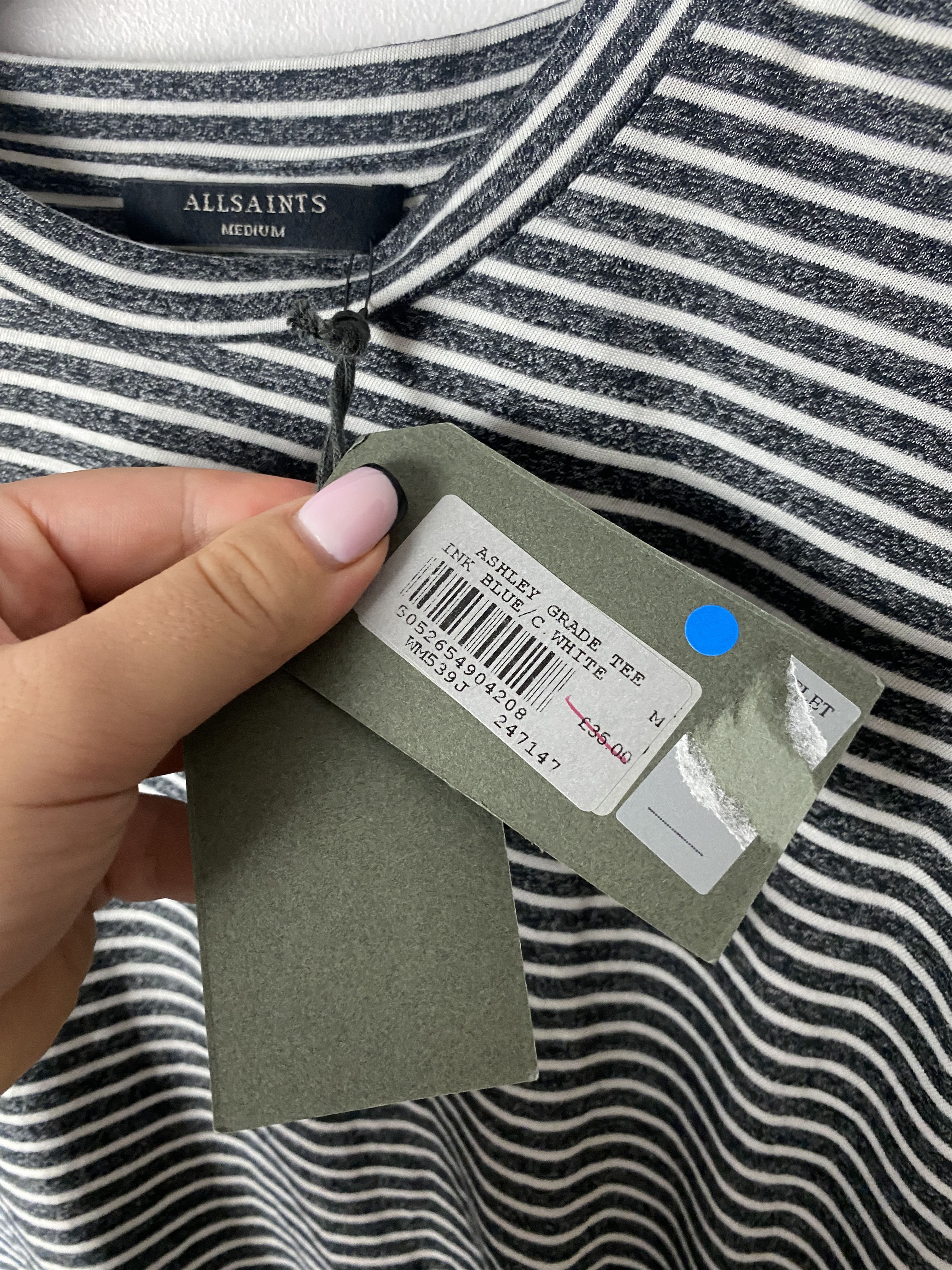 Allsaints All Saints Ahley Grade tee t-shirt tee ombre striped Size M / US 6-8 / IT 42-44 - 5 Thumbnail