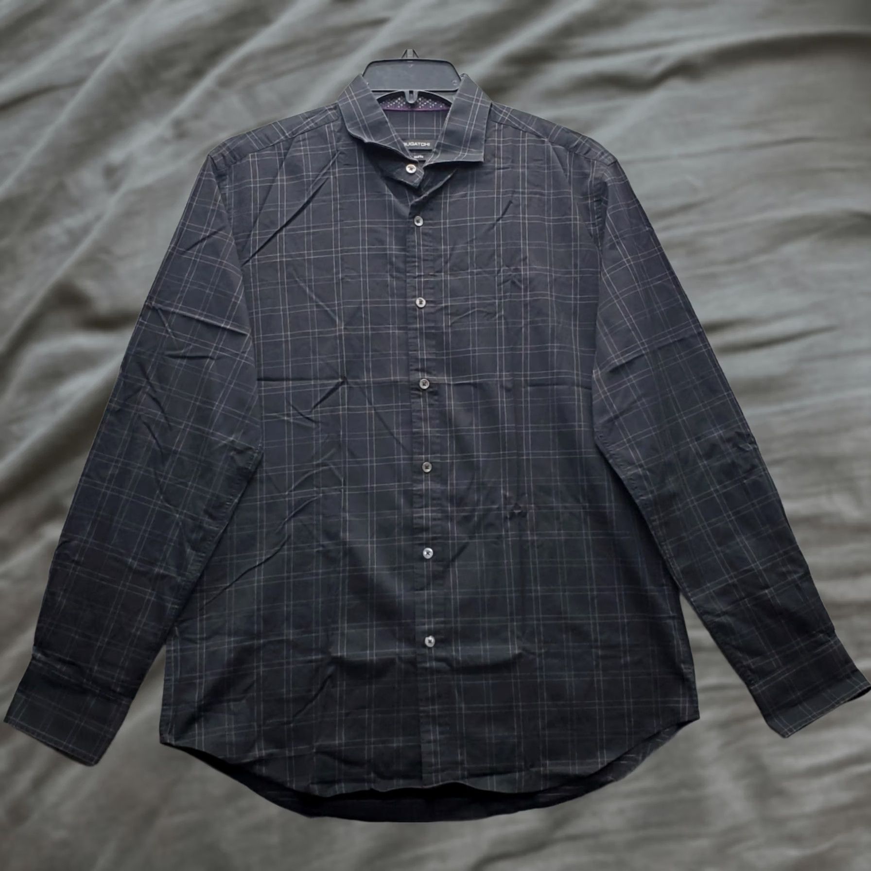 BUGATCHI Bugatchi Mens Shirt L Multi Check Casual Long Sleeve Button Up Shirt Size US L / EU 52-54 / 3 - 1 Thumbnail