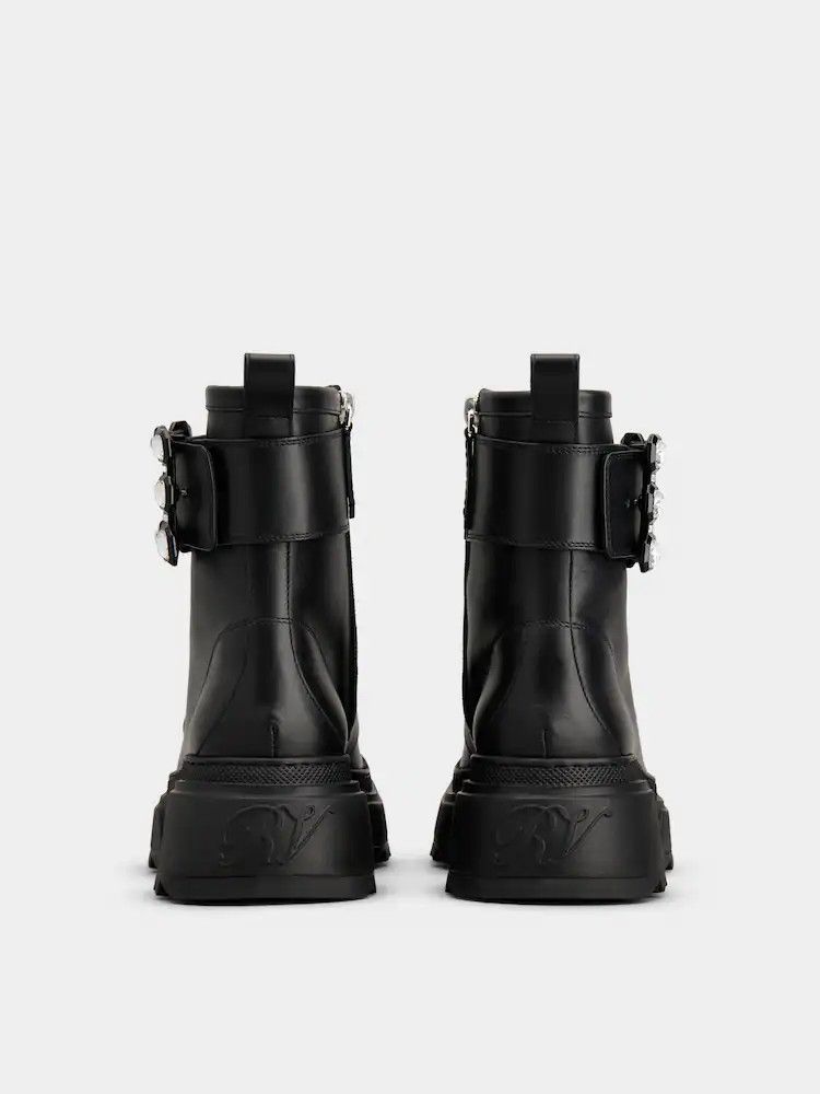 Roger Vivier o1s22i1n0824 Wallaviv Leather Ankle Boots in Black Size US 6 / IT 36 - 5 Thumbnail