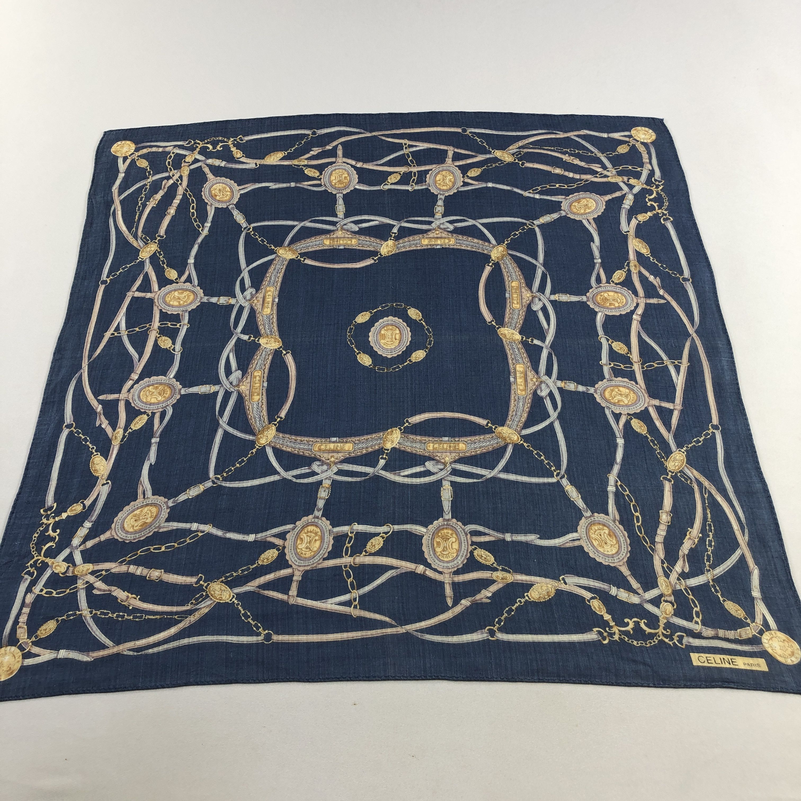 Celine × Vintage Celine Handkerchief Neckerchief Bandana H2580 Size ONE SIZE - 1 Thumbnail