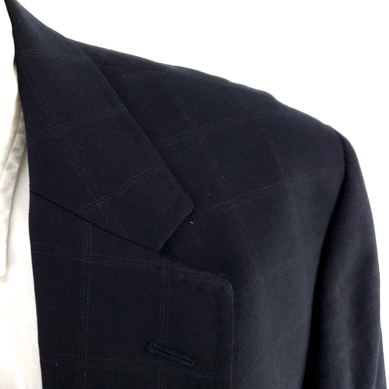 Dolce & Gabbana Dolce & Gabbana Virgin Wool 2 Button Blazer 44R Blue W/ Brow Size 44R - 2 Thumbnail