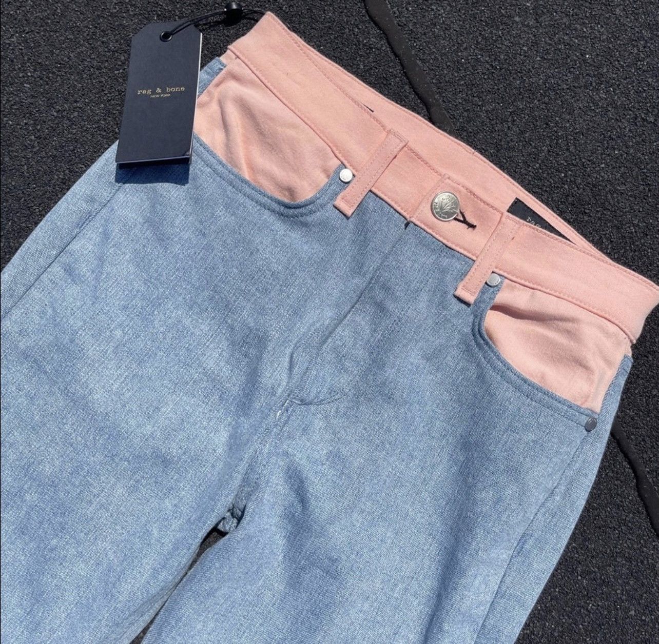 Rag & Bone Rag & Bone Japanese Denim Pink Trim stretch Jeans Size 27" / US 4 / IT 40 - 2 Thumbnail