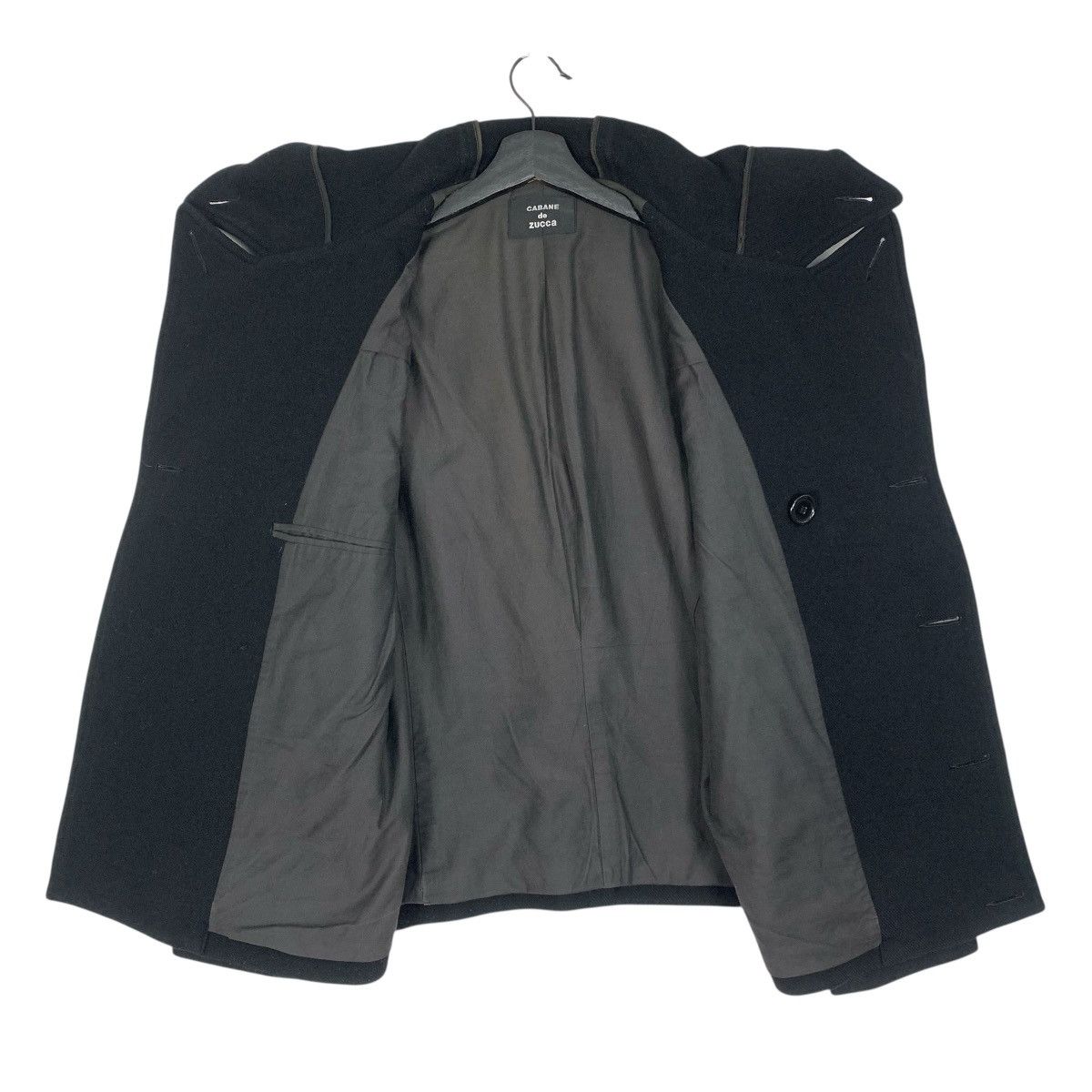CABANE de ZUCCa × Designer × Issey Miyake Cabane De Zucca Isey Miyake Designer Double Breasted Coat Size M / US 6-8 / IT 42-44 - 6 Thumbnail