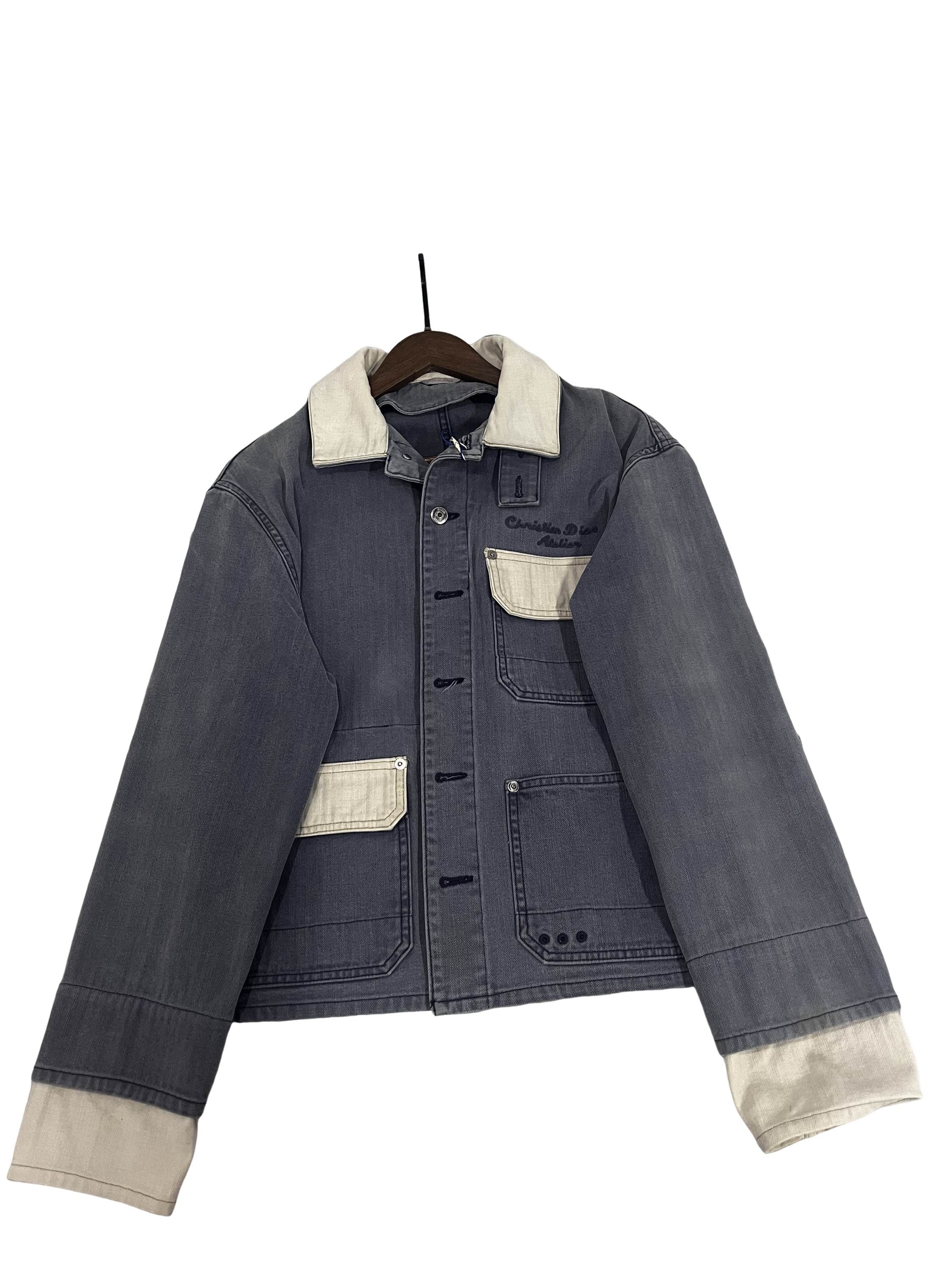 Dior × Kris Van Assche Dior flame atelier denim jacket | Grailed