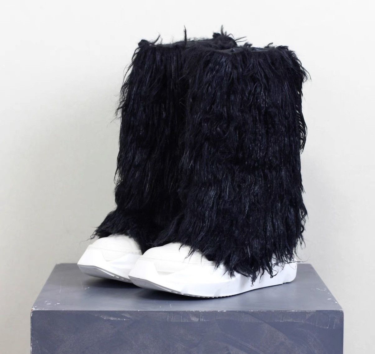 Rick Owens Rick Owens 21FW Limited Edition Waxed "Mop" Mid-Calf Boots Size US 6.5 / EU 39-40 - 1 Thumbnail